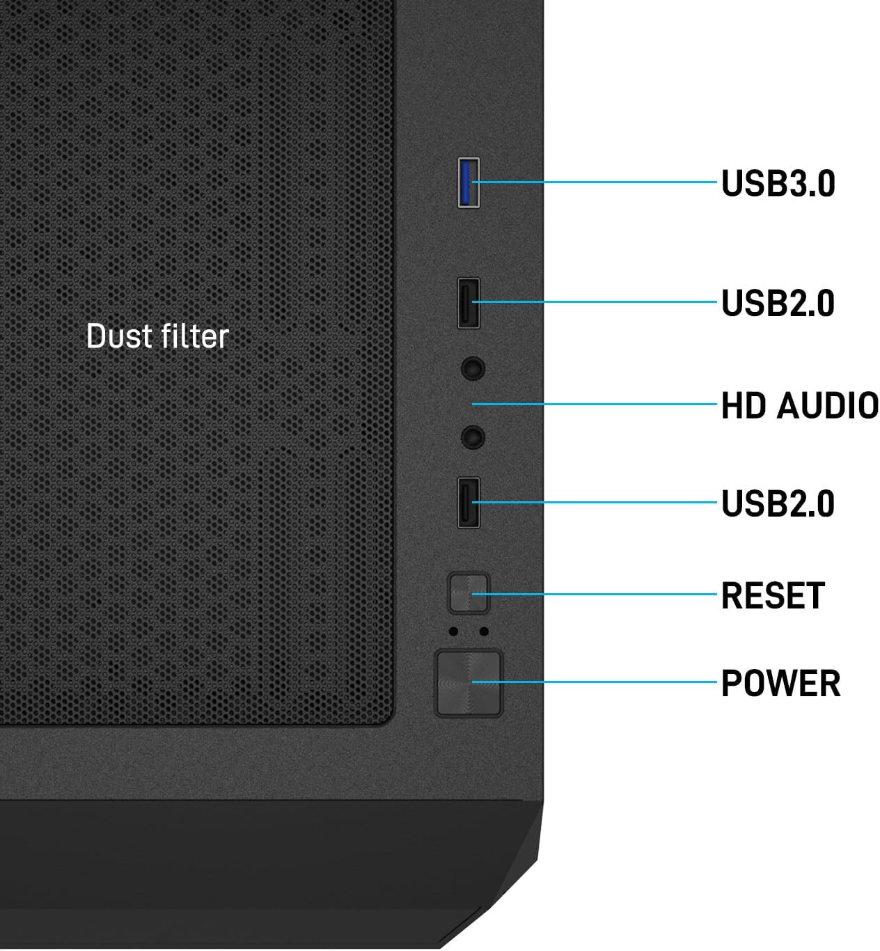 USB 3.0 Storage Master ATX NAS Computer PC Case Mid Tower with 4x120mm Fans