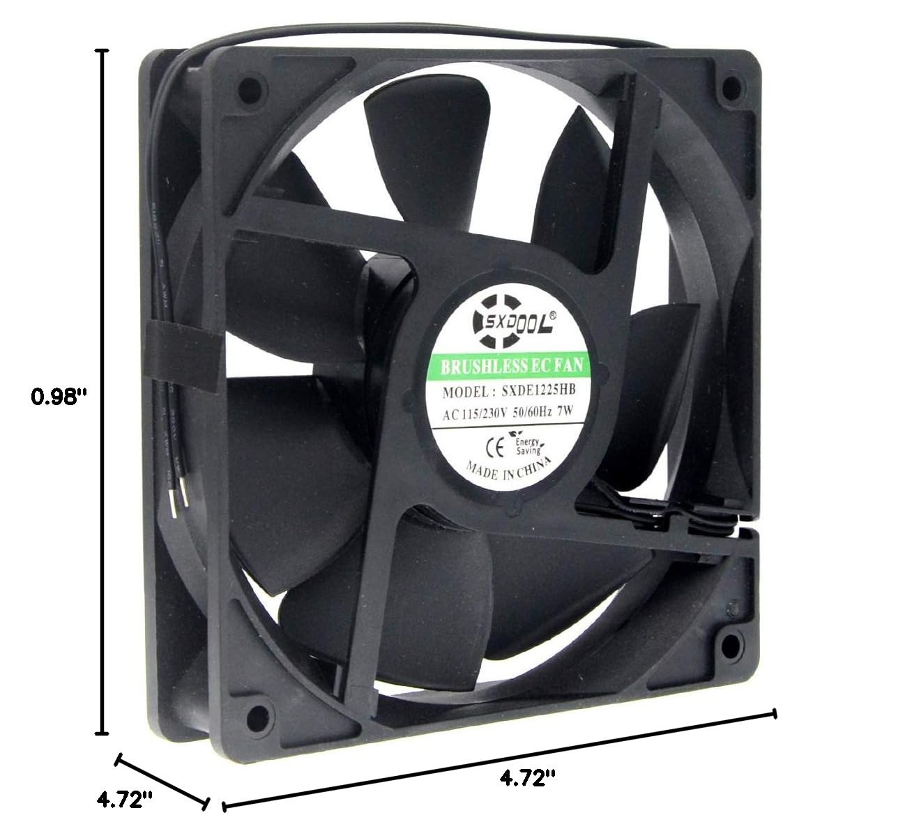EC AC Cooling Fan 120X120X25Mm 120Mm AC 110V 115V 120V 220V 240V for Chassis Cas