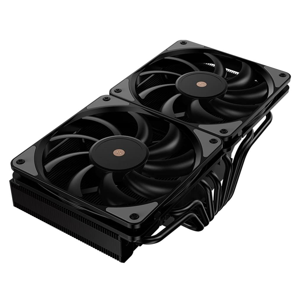 JIUSHARK JF13K Diamond CPU Cooler, 250W TDP, Dual 120mm PWM Fans, Black