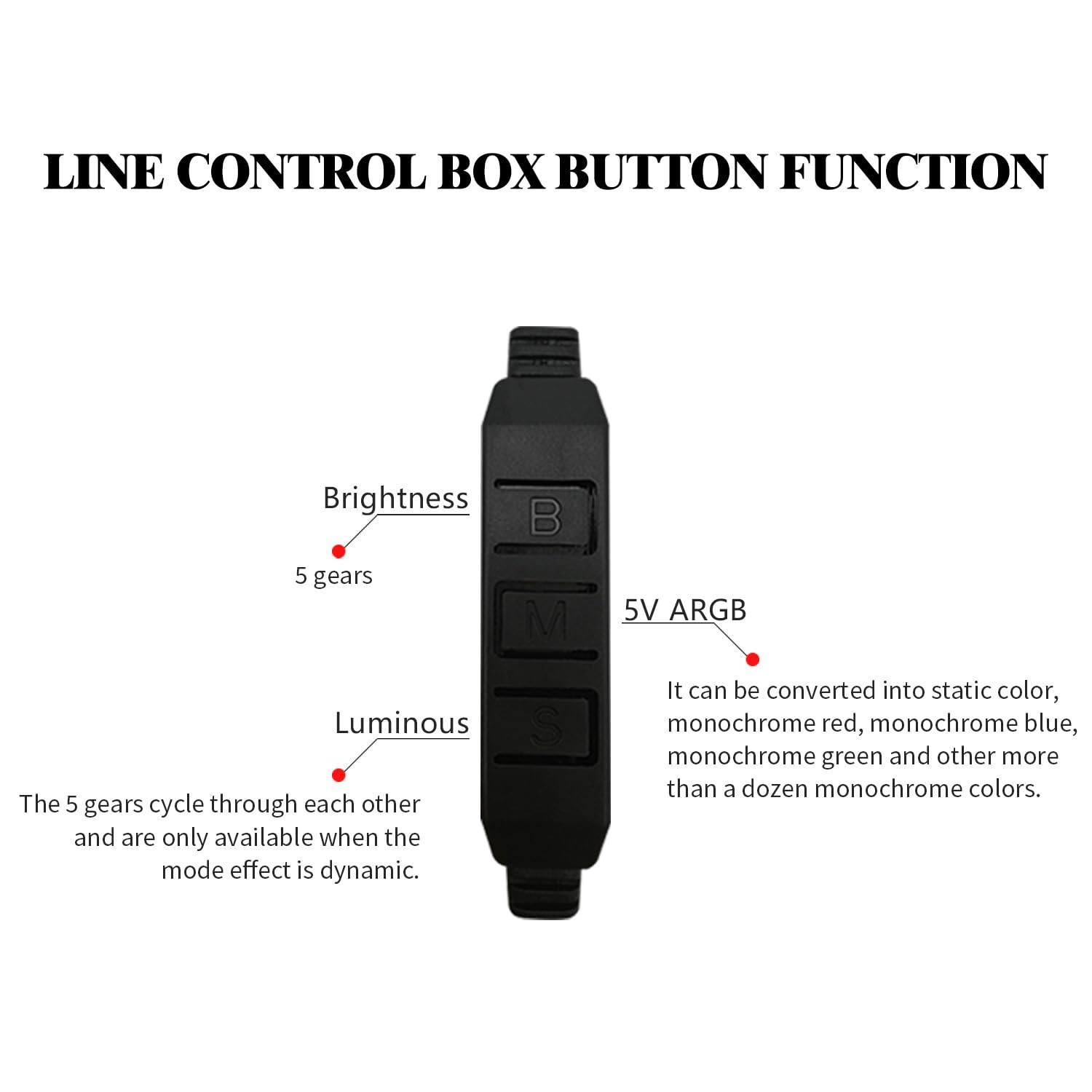5V A-RGB Computer Fan Controller, 5V 3PIN Lighting PC Fan Controller, Support 3P