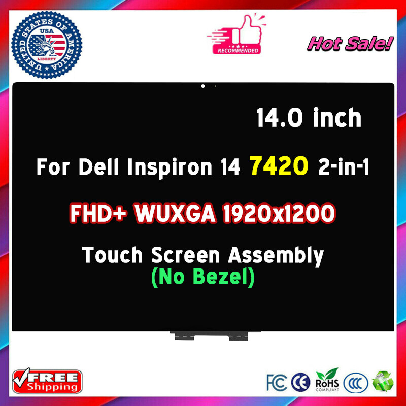 For Dell Inspiron 14 7420 2-in-1 P161G P161G001 LCD Replacement Screen Assembly