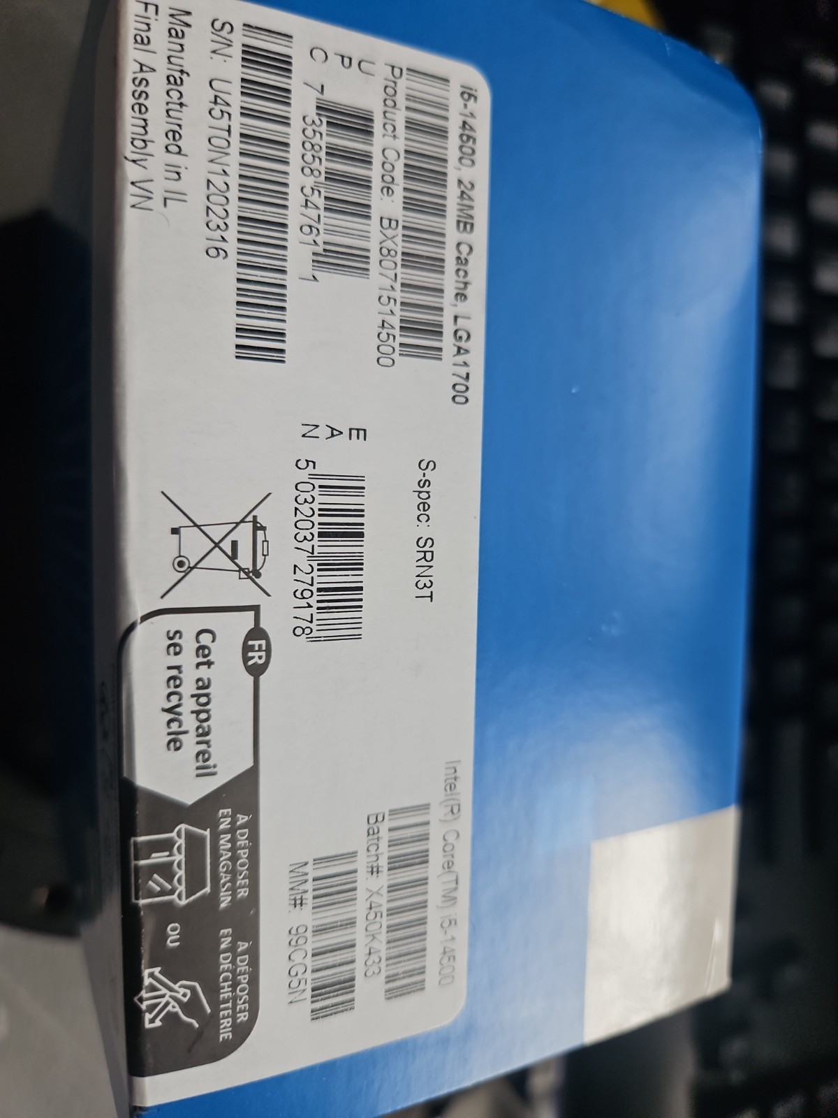 Intel Core i5-14500 14th Gen LGA1700 Processor 24MB L3 Cache