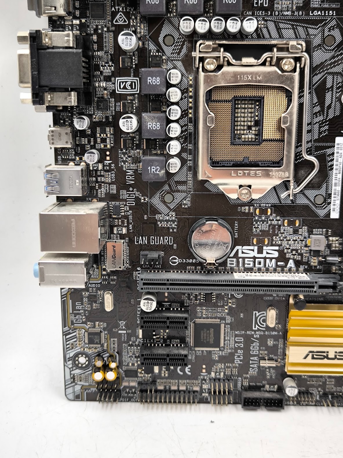 Asus B150M-A Motherboard Used Working