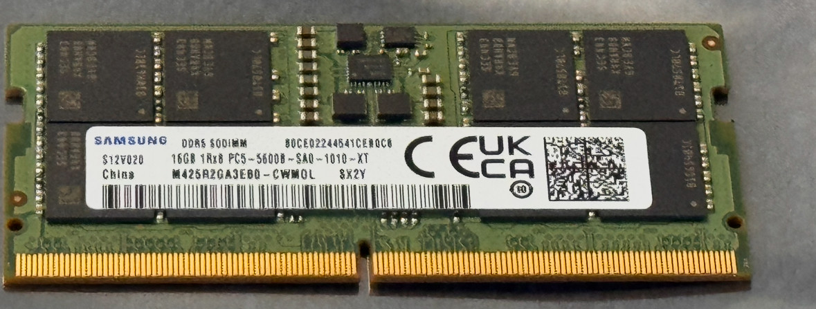 Samsung 16GB DDR5 SO-DIMM PC5-5600 RAM 16GB M425R2GA3EB0-CWM0L 262-Pin