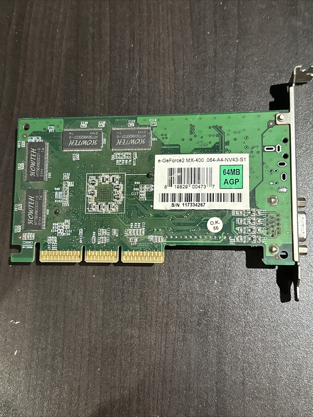 Nvidia e-GeForce2 MX-400 – 64MB AGP Video Card – P/N: 064-A4-NV43-S1 SP6800