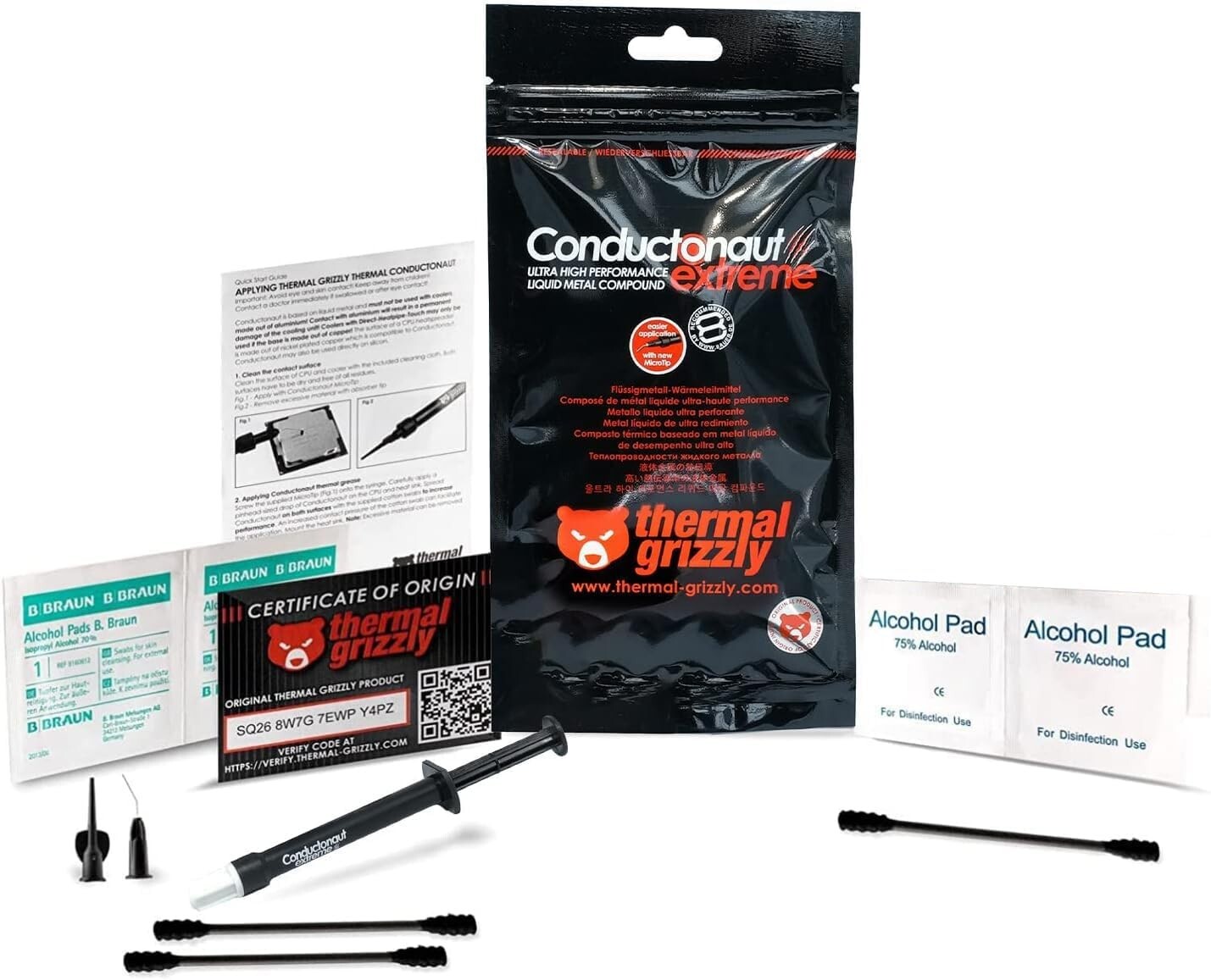Thermal Grizzly Conductonaut Extreme 1g Combo