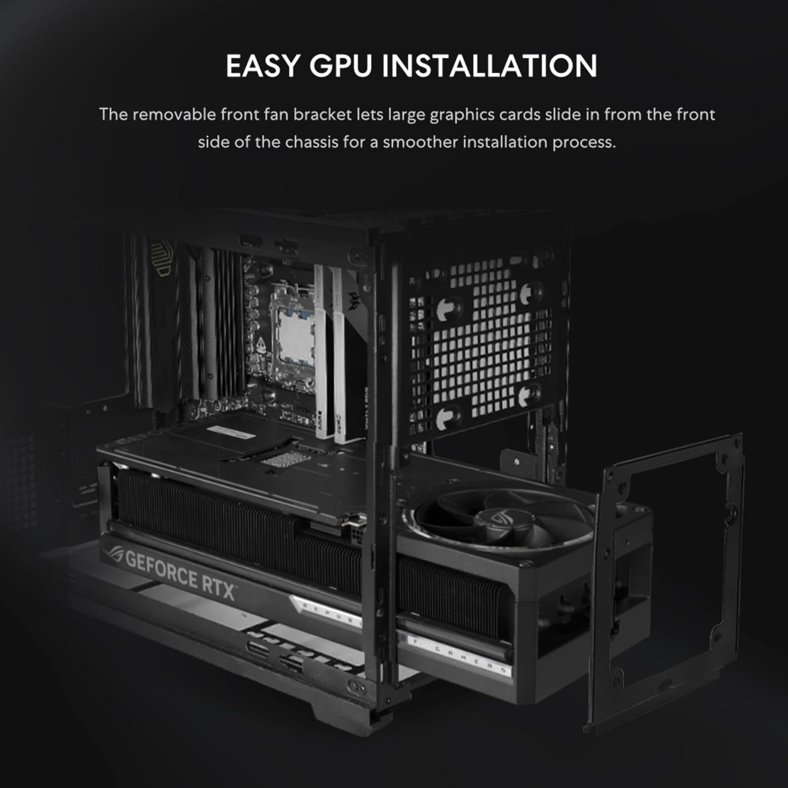LIAN LI B4-mATX PC Case – 360mm AIO Support, Black Wood Finish