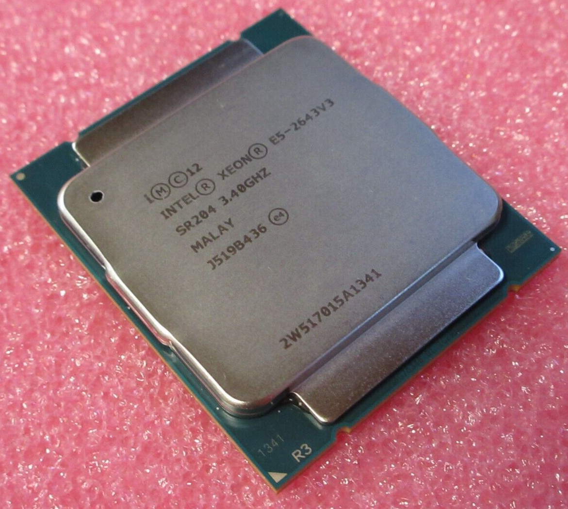 Intel Xeon Six-Core E5-2643v3 3.40GHz 20MB SR204 LGA2011-3 Server CPU Processor