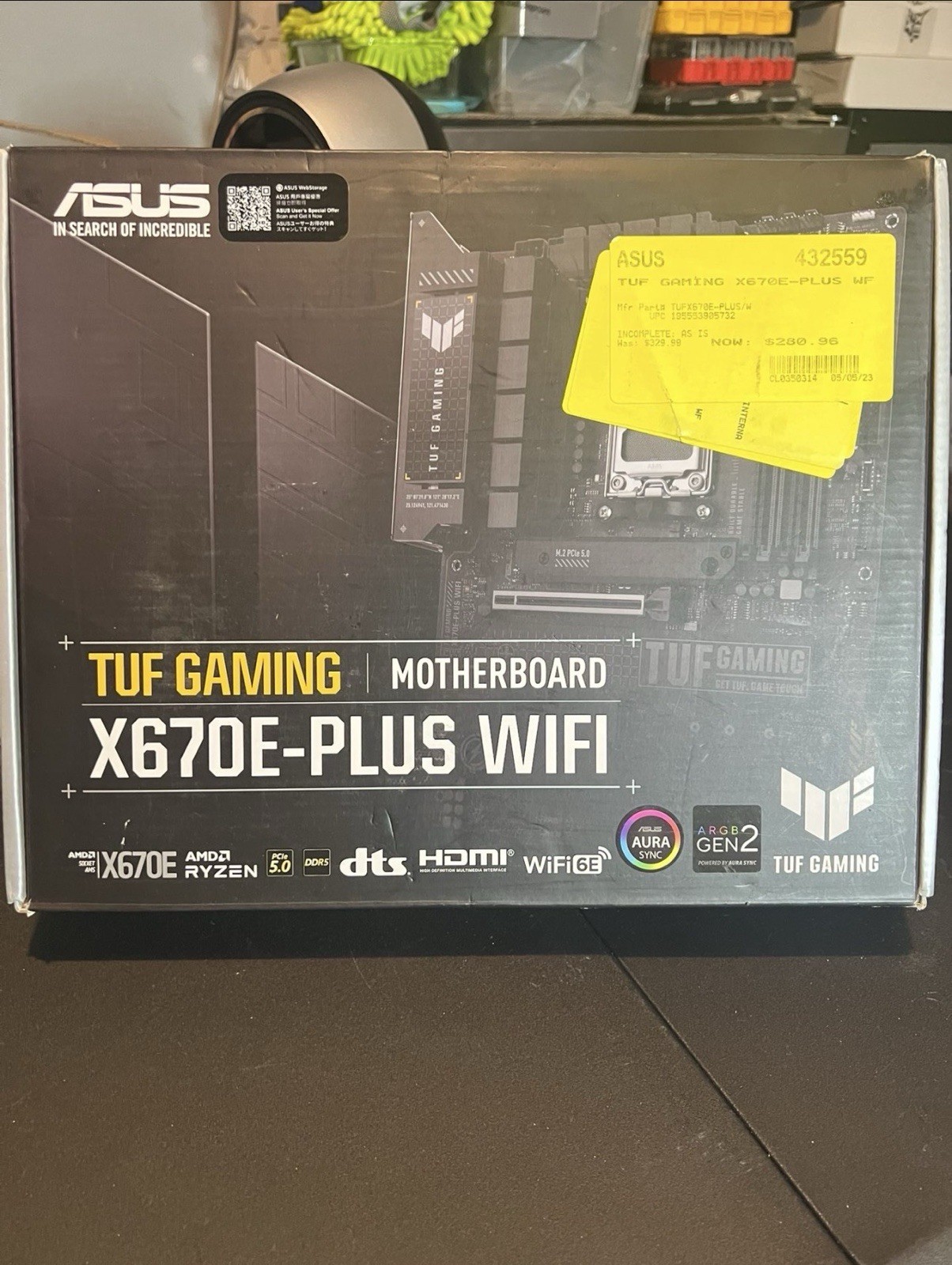 ASUS TUF GAMING X670E-PLUS WIFI ATX AMD AM5 DDR5 WiFi 6E HDMI M.2