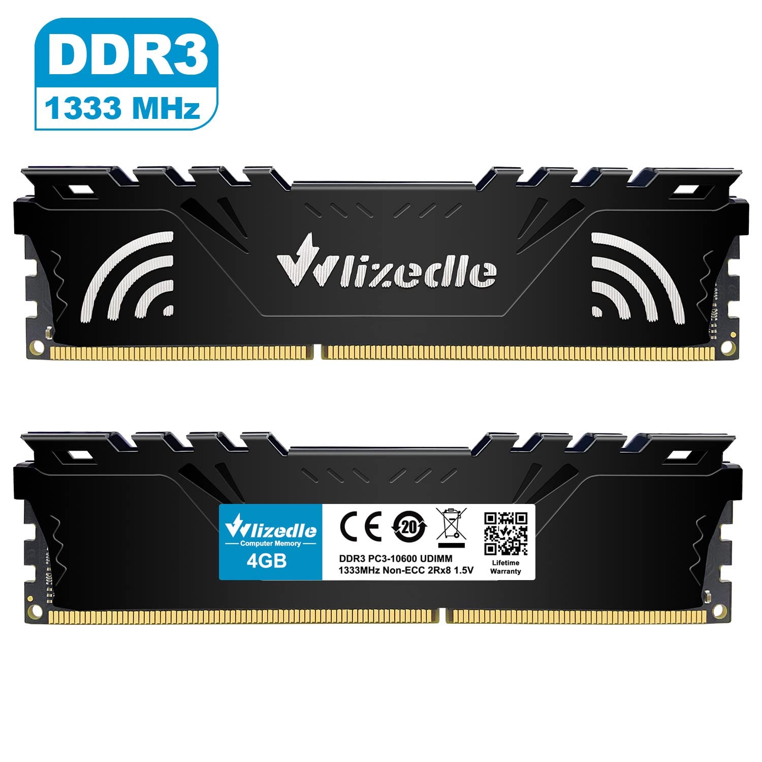 8GB Kit 2x4GB DDR3 1333MHz PC310600 UDIMM NonECC Unbuffered Desktop RAM Black