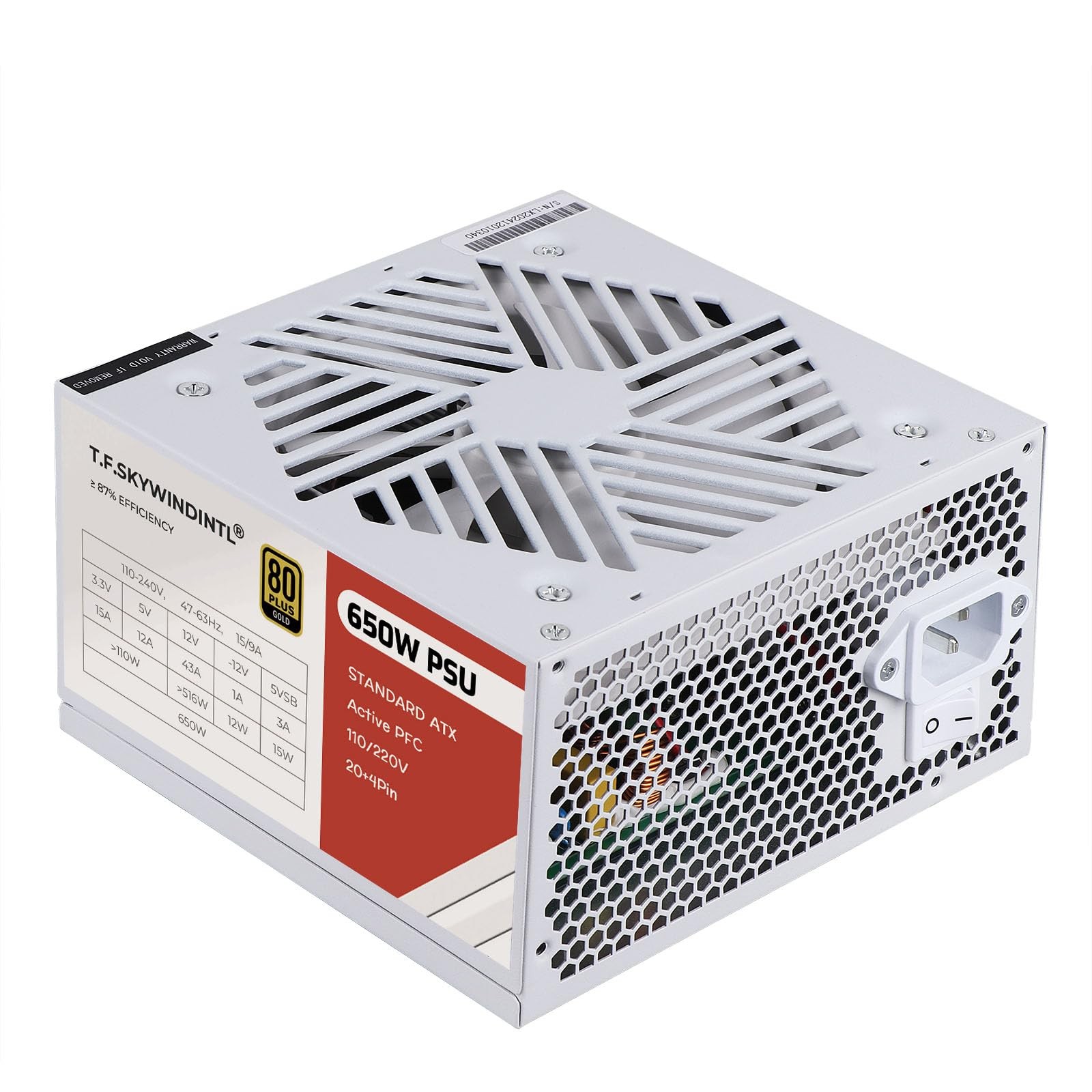 Power Supply 650W Standard ATX PC PSU 80 Plus Gold Non Modular Full Voltage 1…