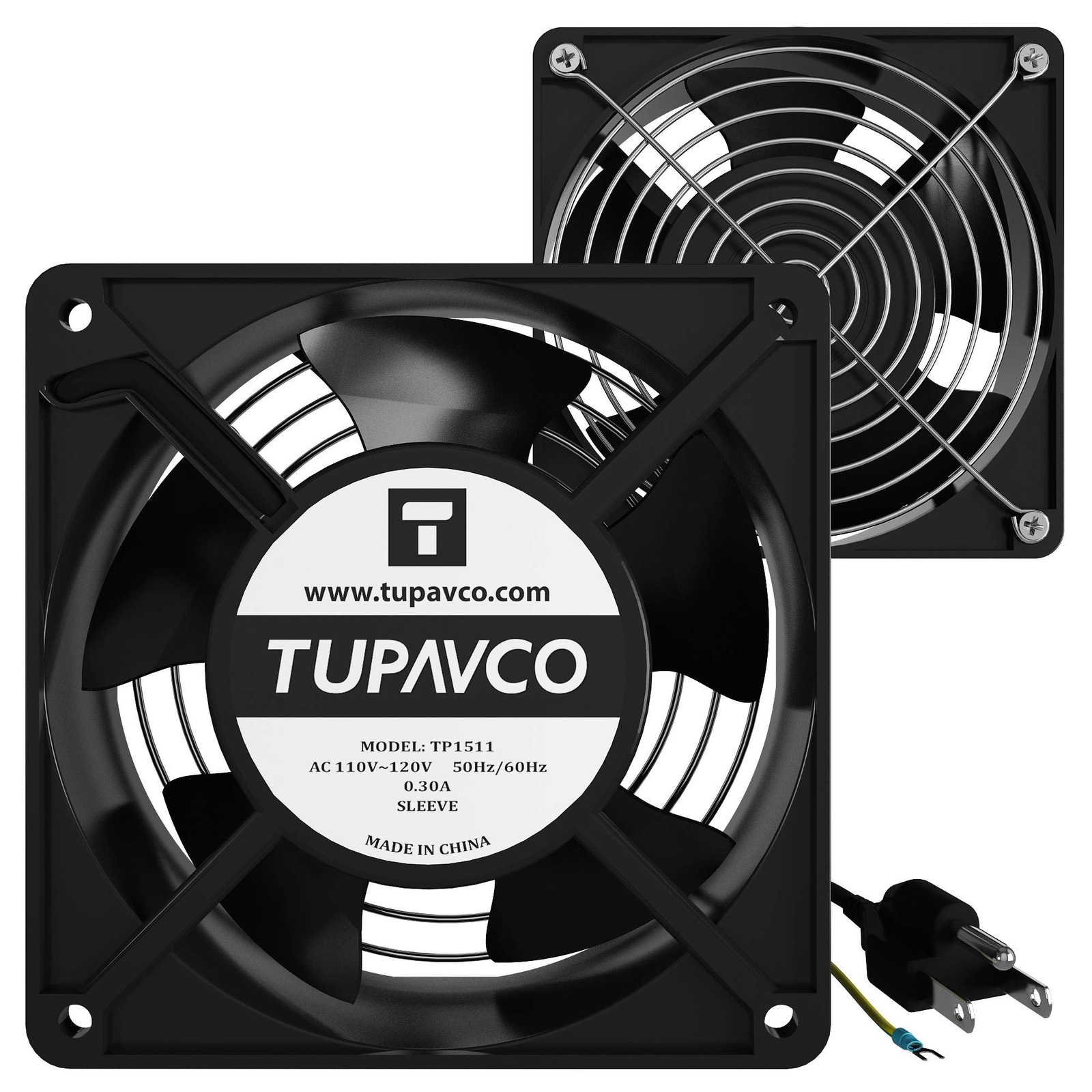 Network Cabinet Fan dual 2pc Kit For Server Rack Cooling Pair Of Roof Rackmoun