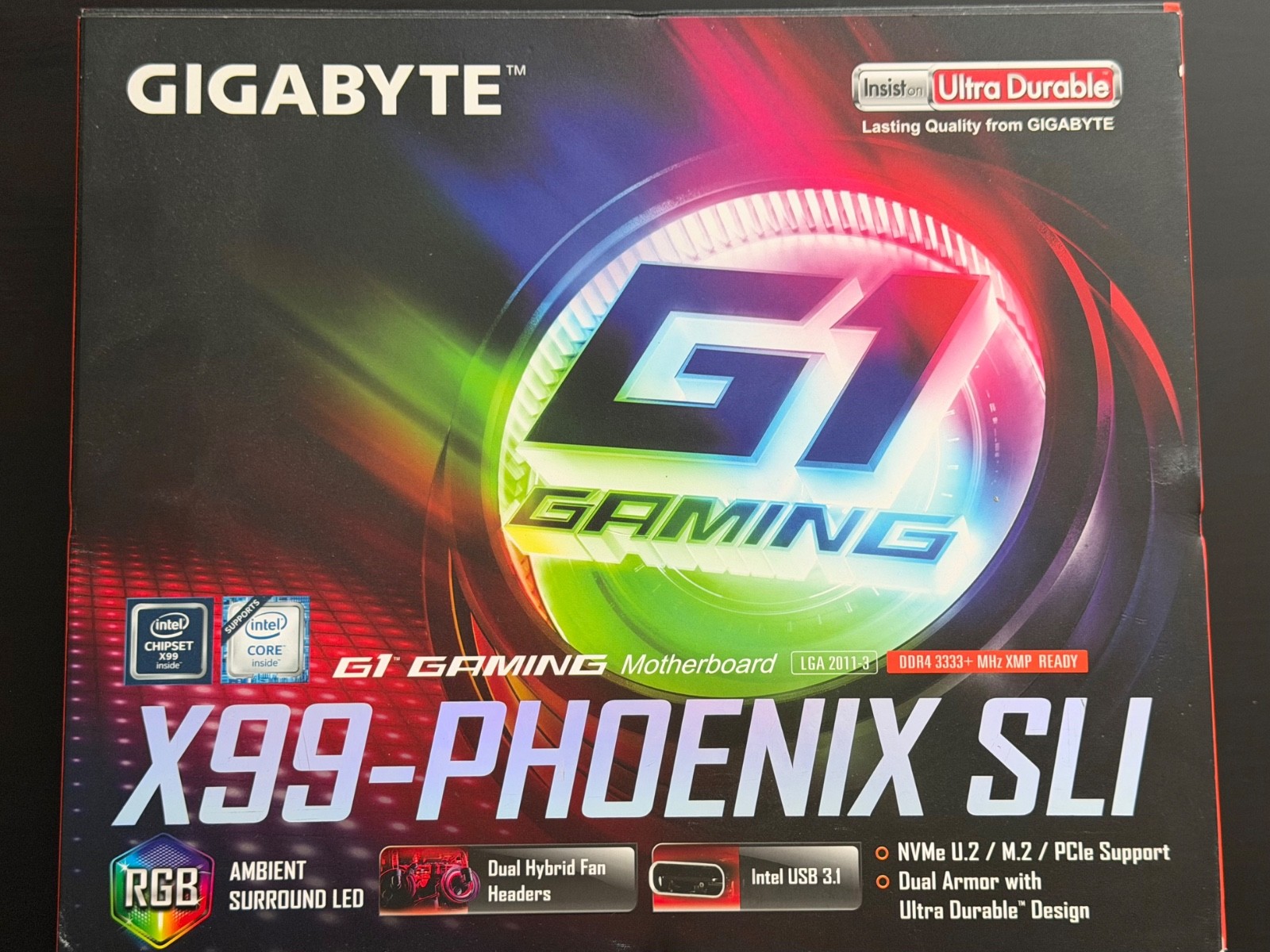 Gigabyte X99-Phoenix SLI motherboard with i7-6850k processor