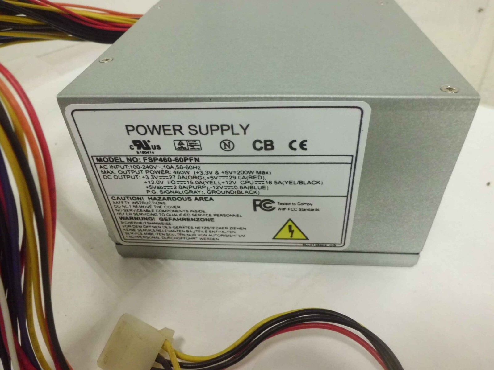 FSP460-60PFN ATX POWER SUPPLY, with -5v, 24PIN, 8PIN, MOLEX, BERG, NEW