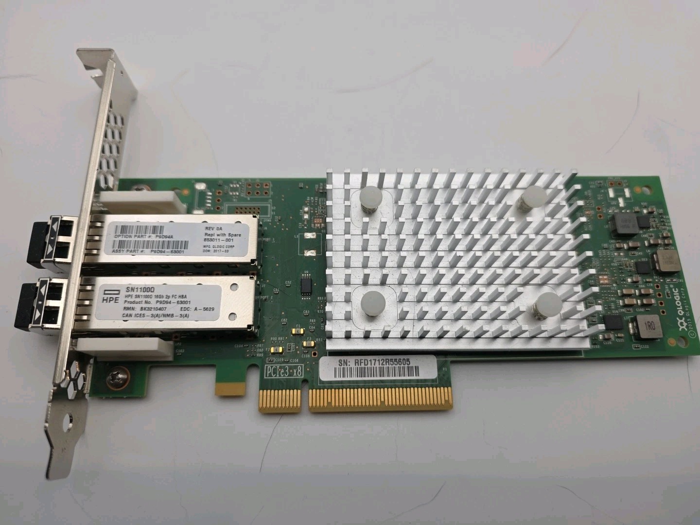 P9D94A HPE STOREFABRIC SN1100Q 16GB DUAL PORT FIBRE CHANNEL HBA (Includes 2 SFP)
