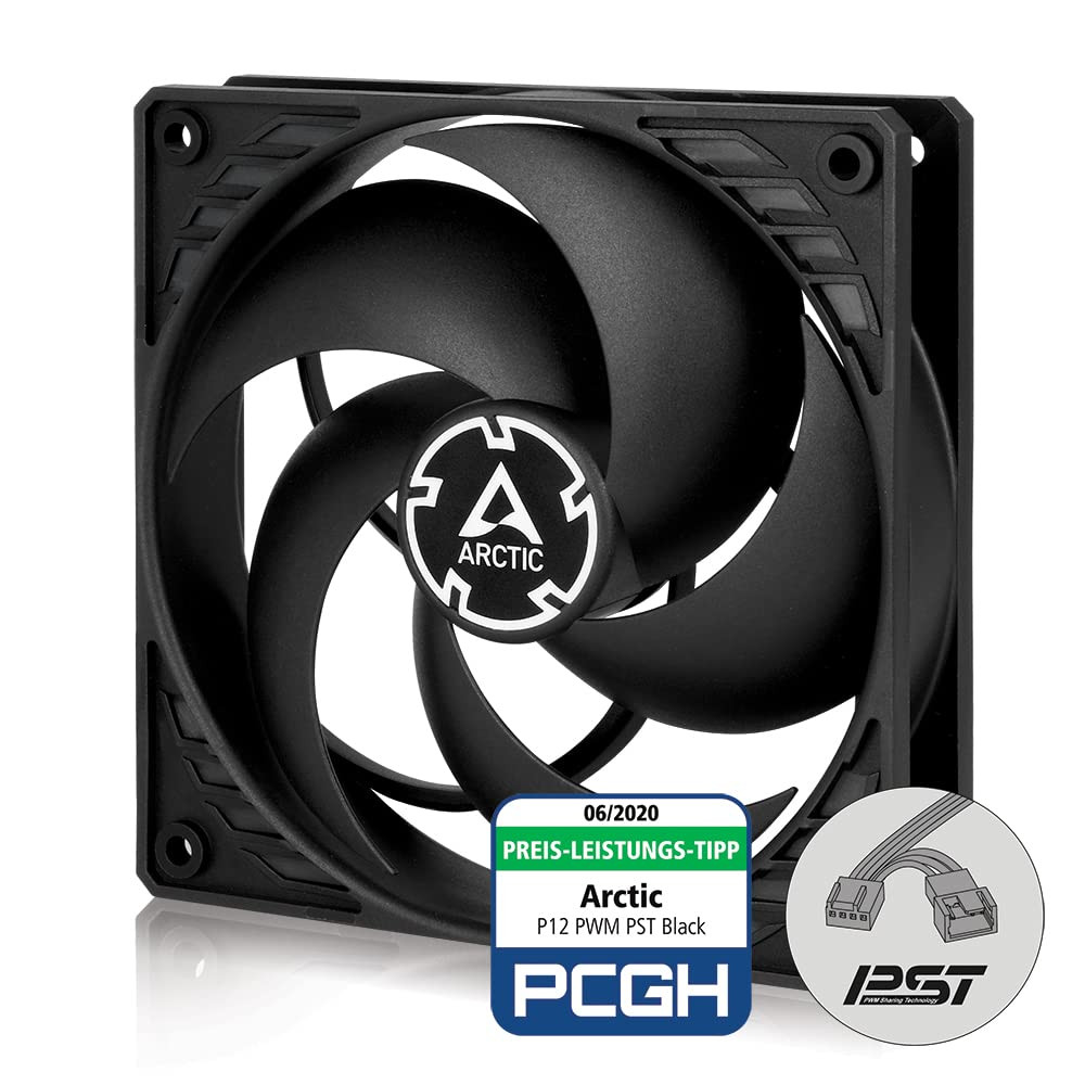 ARCTIC P12 PWM PST Black 120mm Electronic Component Fan High Static Pressure