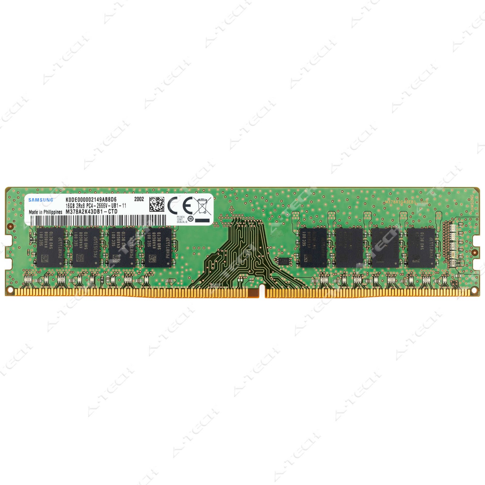 Samsung 16GB DDR4-2666 PC4-21300 2Rx8 DIMM Desktop Memory RAM M378A2K43DB1-CTD
