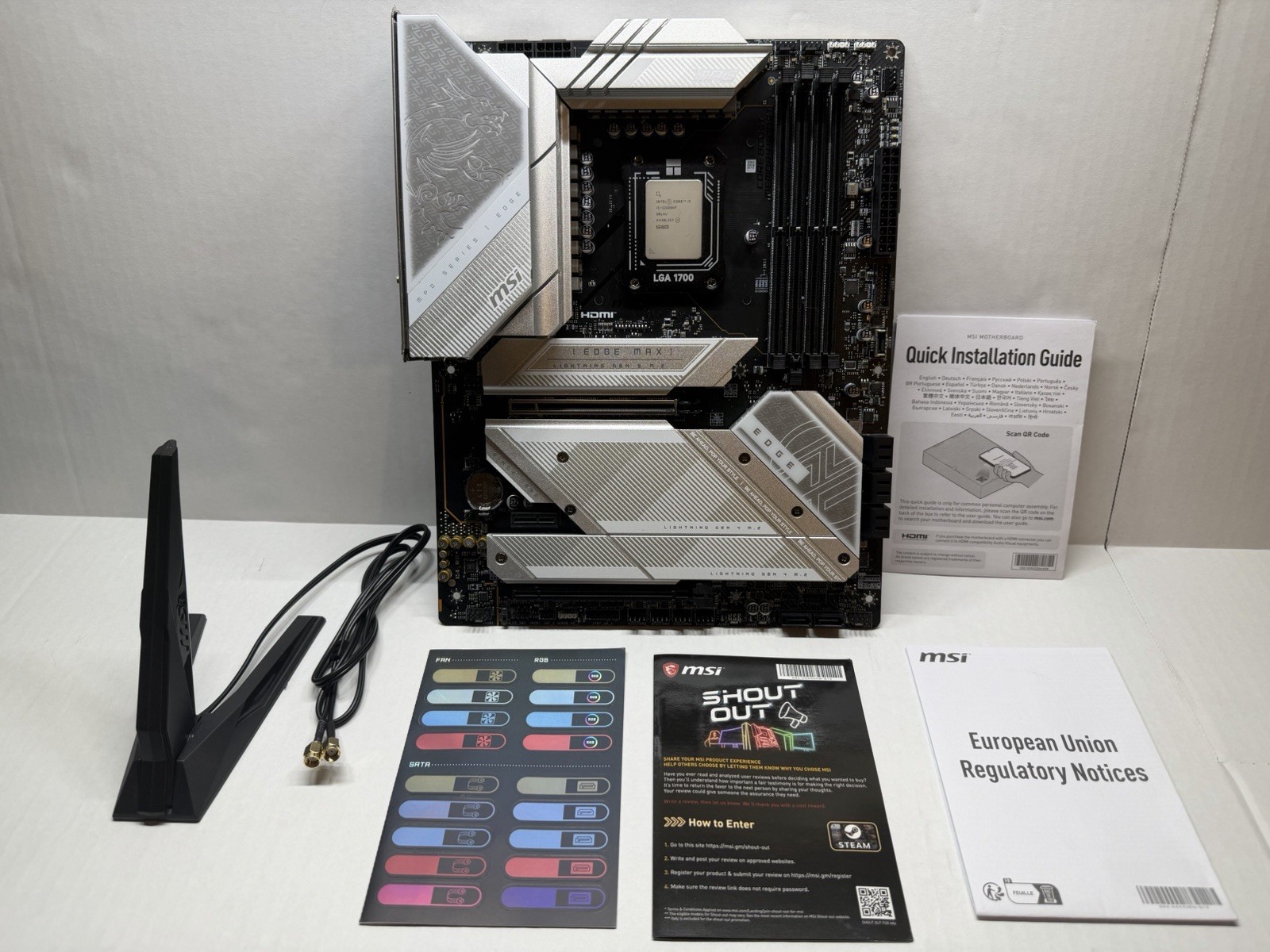 MSI MPG Z790 EDGE TI MAX WIFI Motherboard Intel Core i5-12600KF CPU Combo Extras