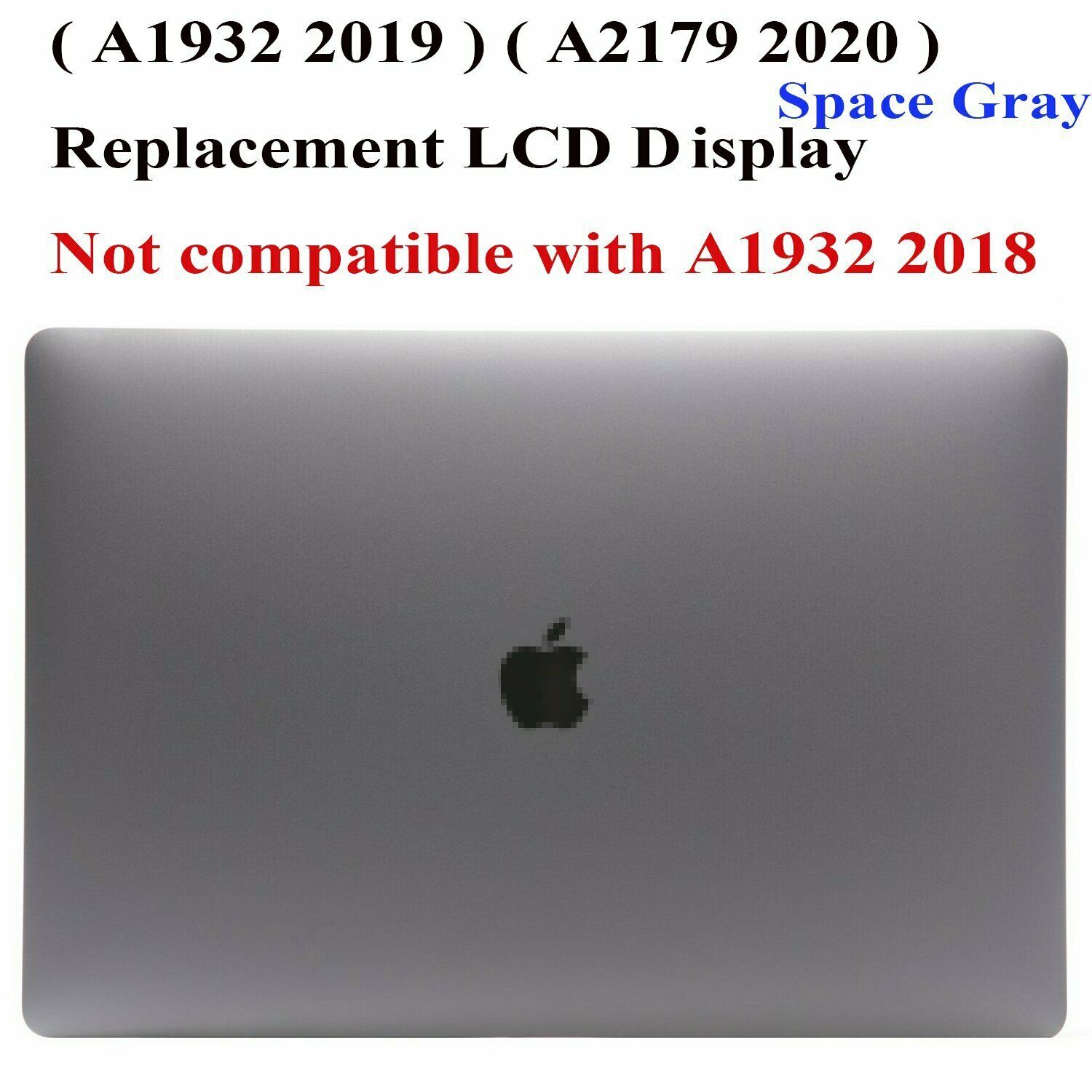A++ Apple Macbook Air Retina 13″ A1932 2019 Space Gray Full LCD Screen Assembly