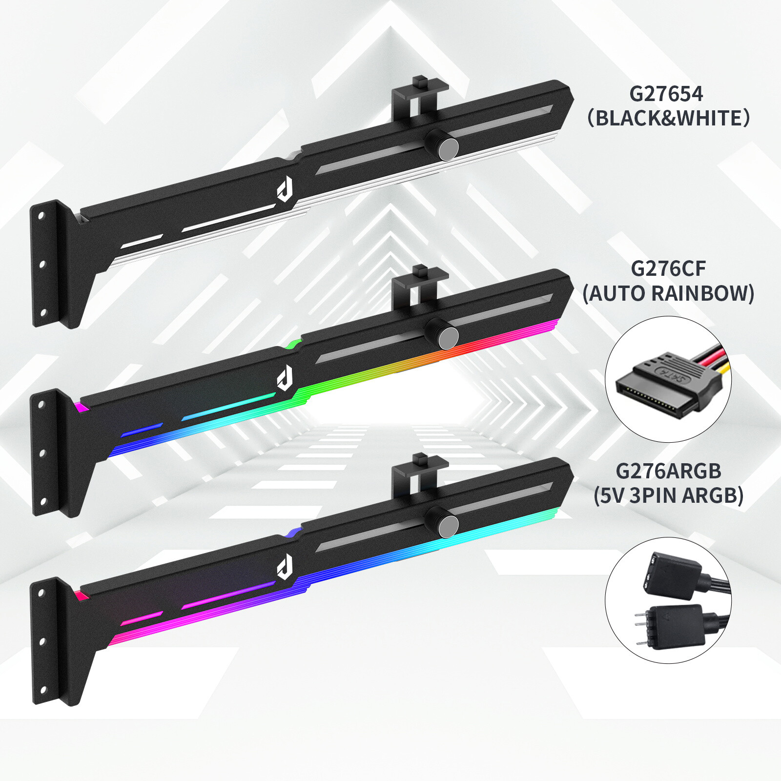 Built-in 5V ARGB Graphics Card GPU Brace Support Video Card Sag Holder G276ARGB