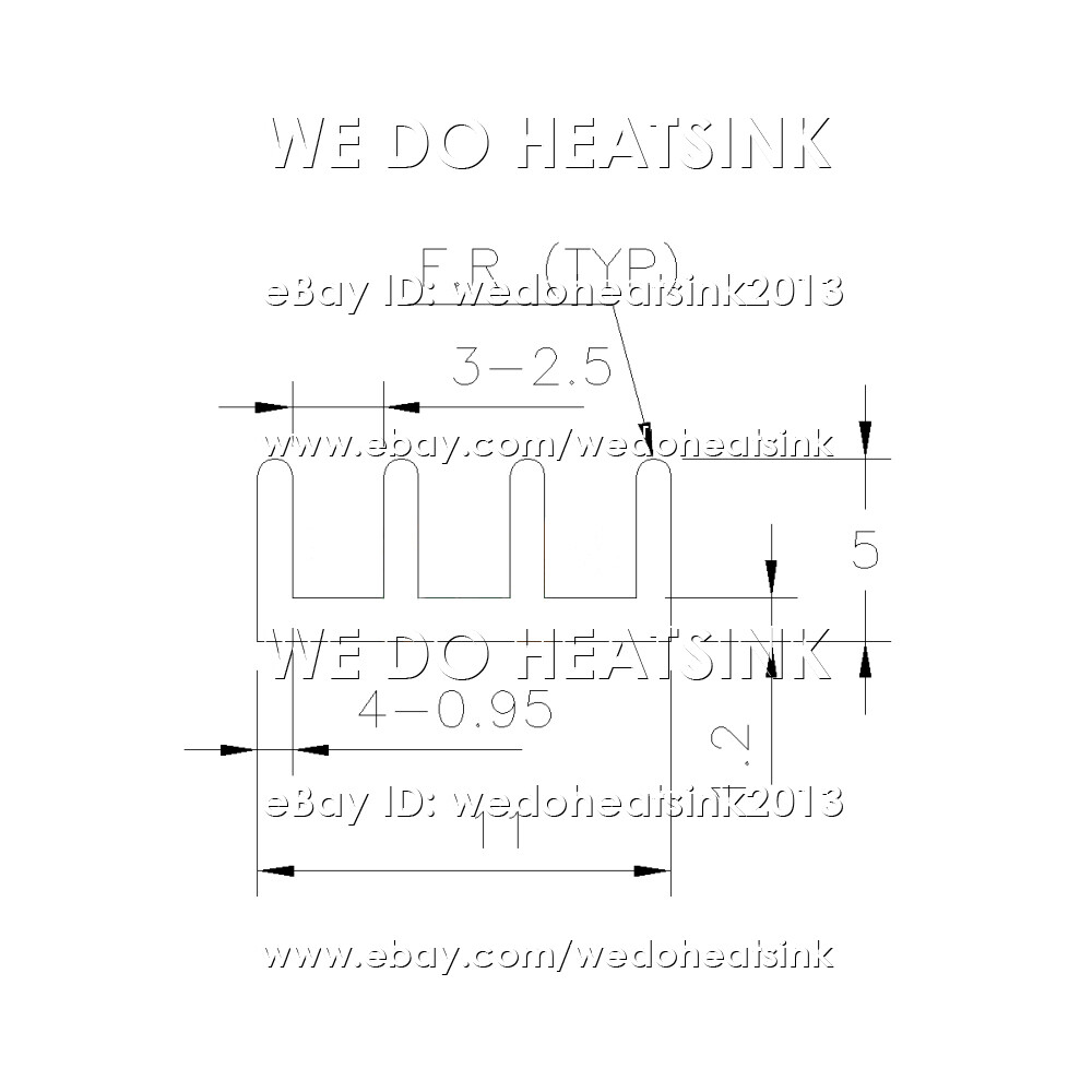 50x11x5mm With or Without Tape Silver Heatsink Cooler Radiator for DIP IC Chip