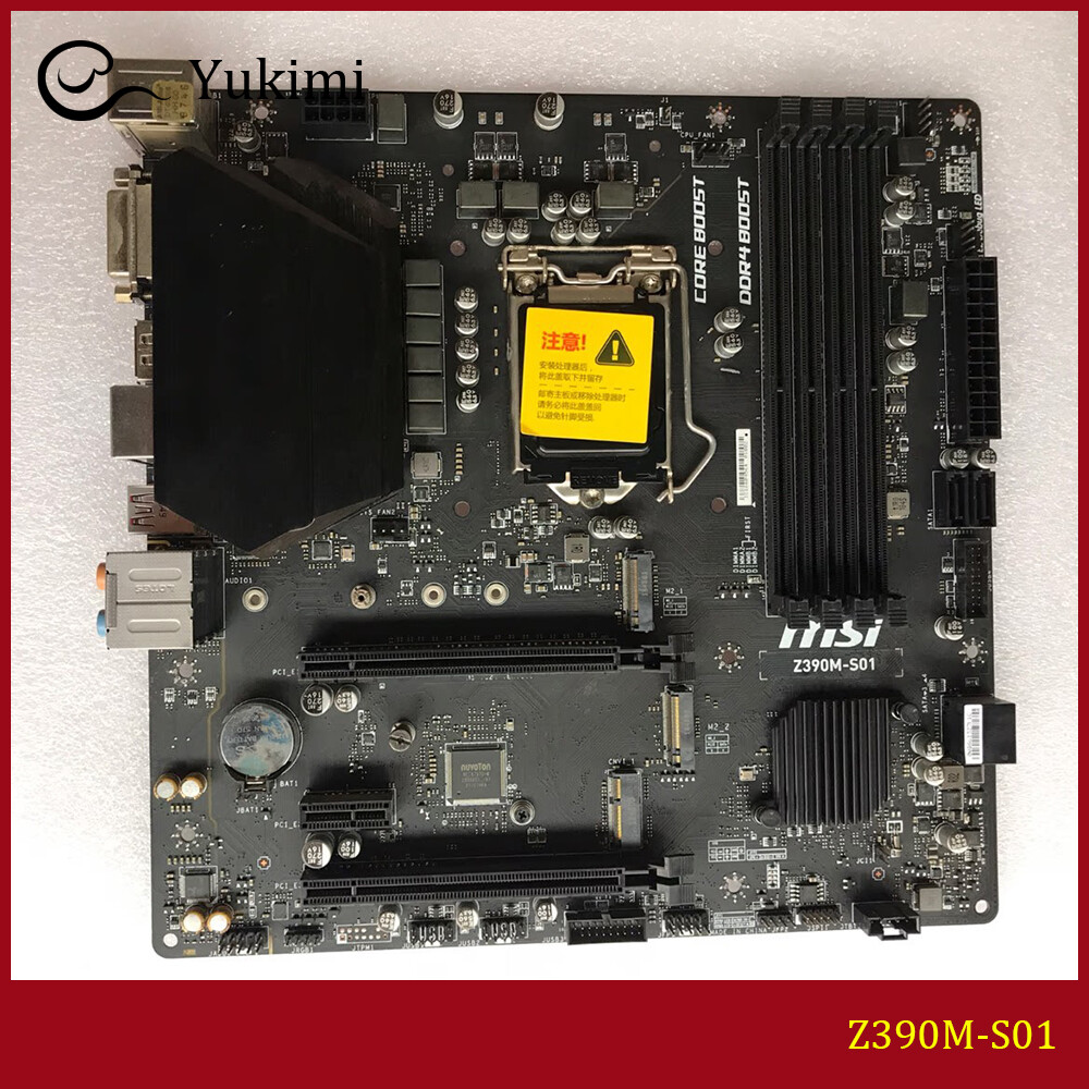 FOR MSI Z390M-S01 LGA1151 128GB DDR4 DVI-I DisplayPort Micro-ATX Motherboard