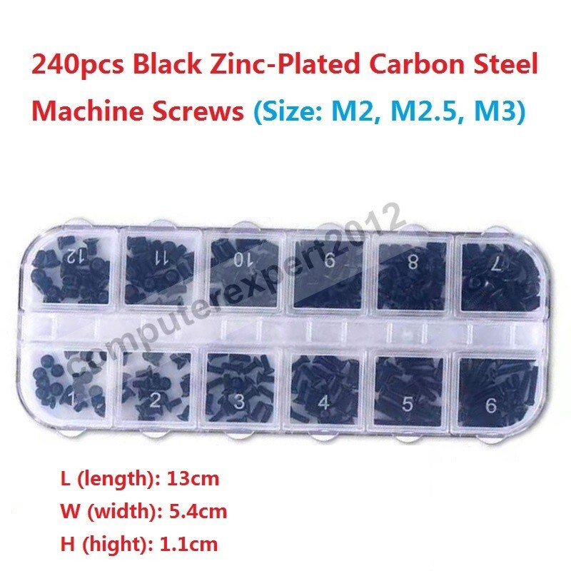 240pcs Laptop Notebook Computer Screws For HP Dell IBM Lenovo Samsung MSI Asus