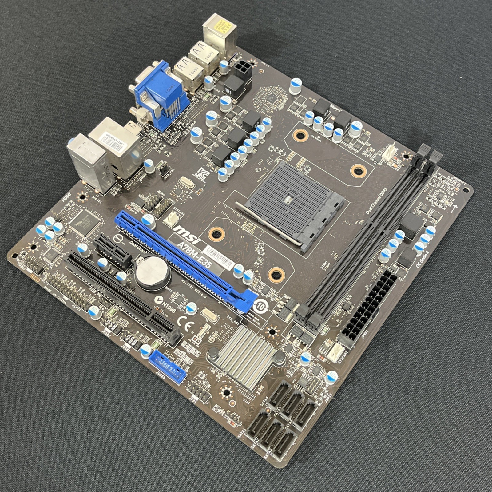 MSI A78M-E35 AMD Socket FM2+ mATX DDR3 A-Series Motherboard – Tested Working!