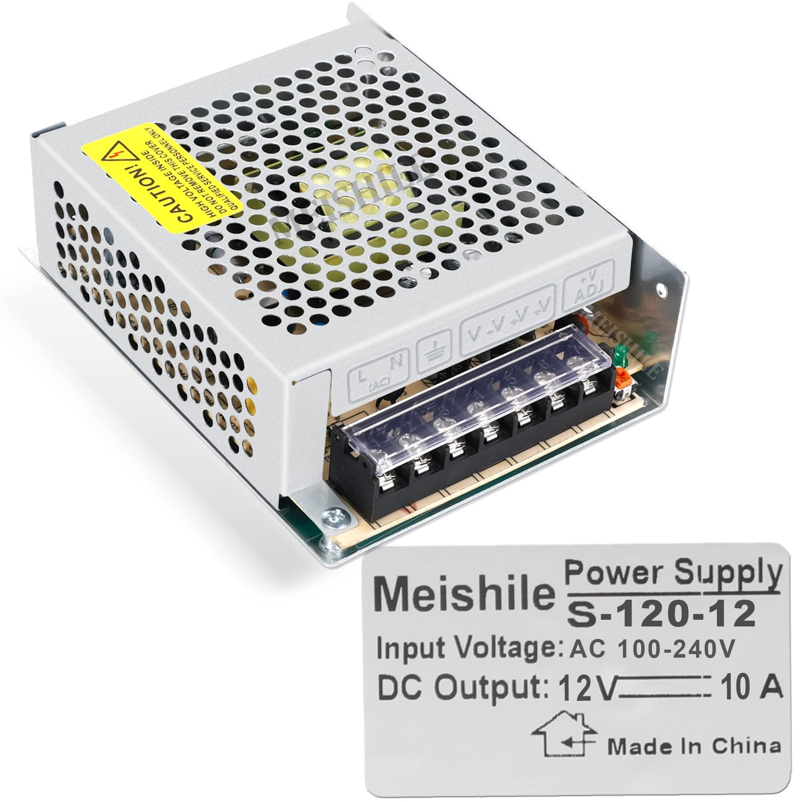 12V 10A 120W DC Switching Power Supply Adapter 110V AC to DC 12V, Industrial …