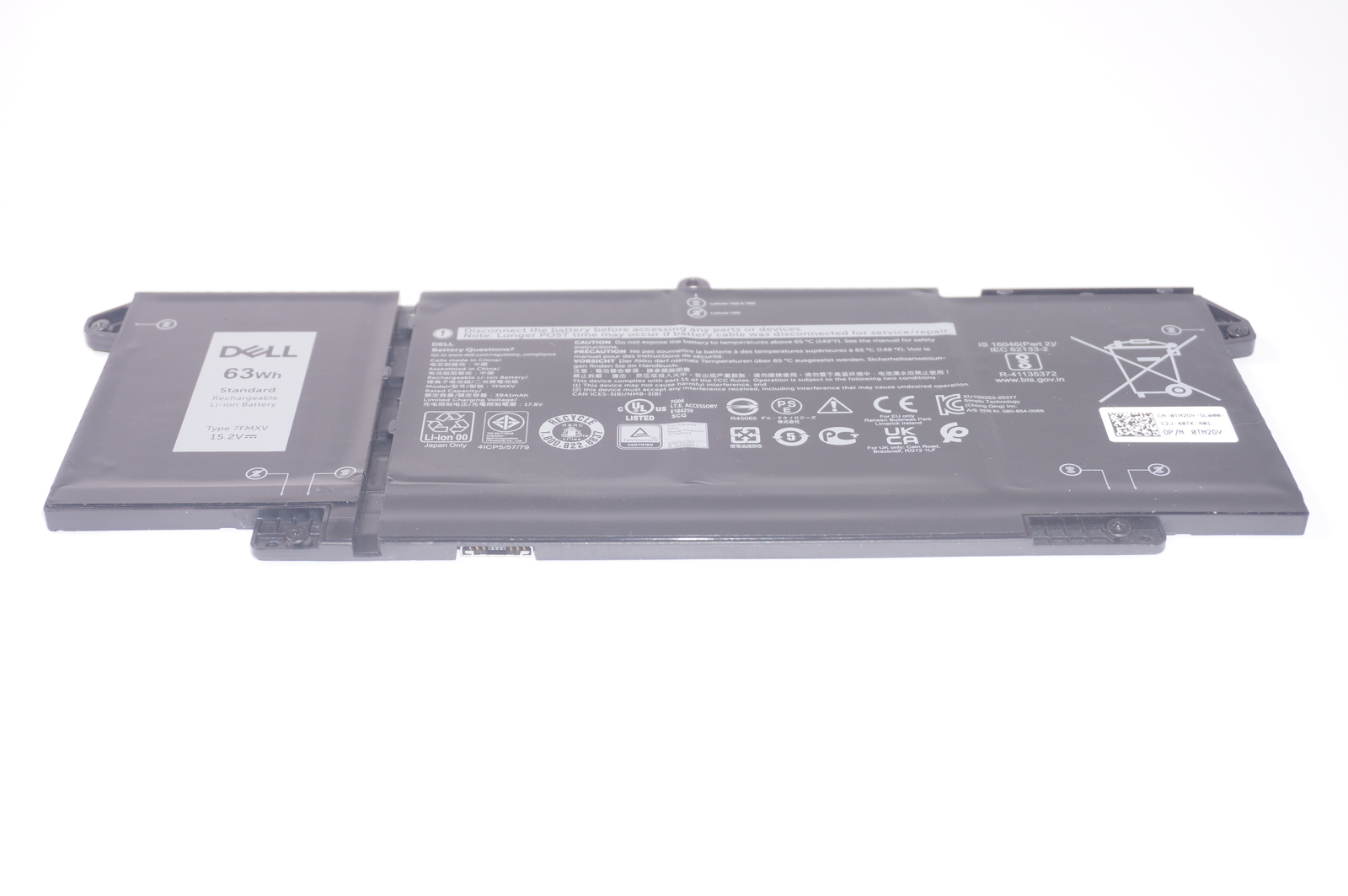 Compatible with TN2GY Dell 63WH 15.2V 3941mAh Battery LATITUDE 7420
