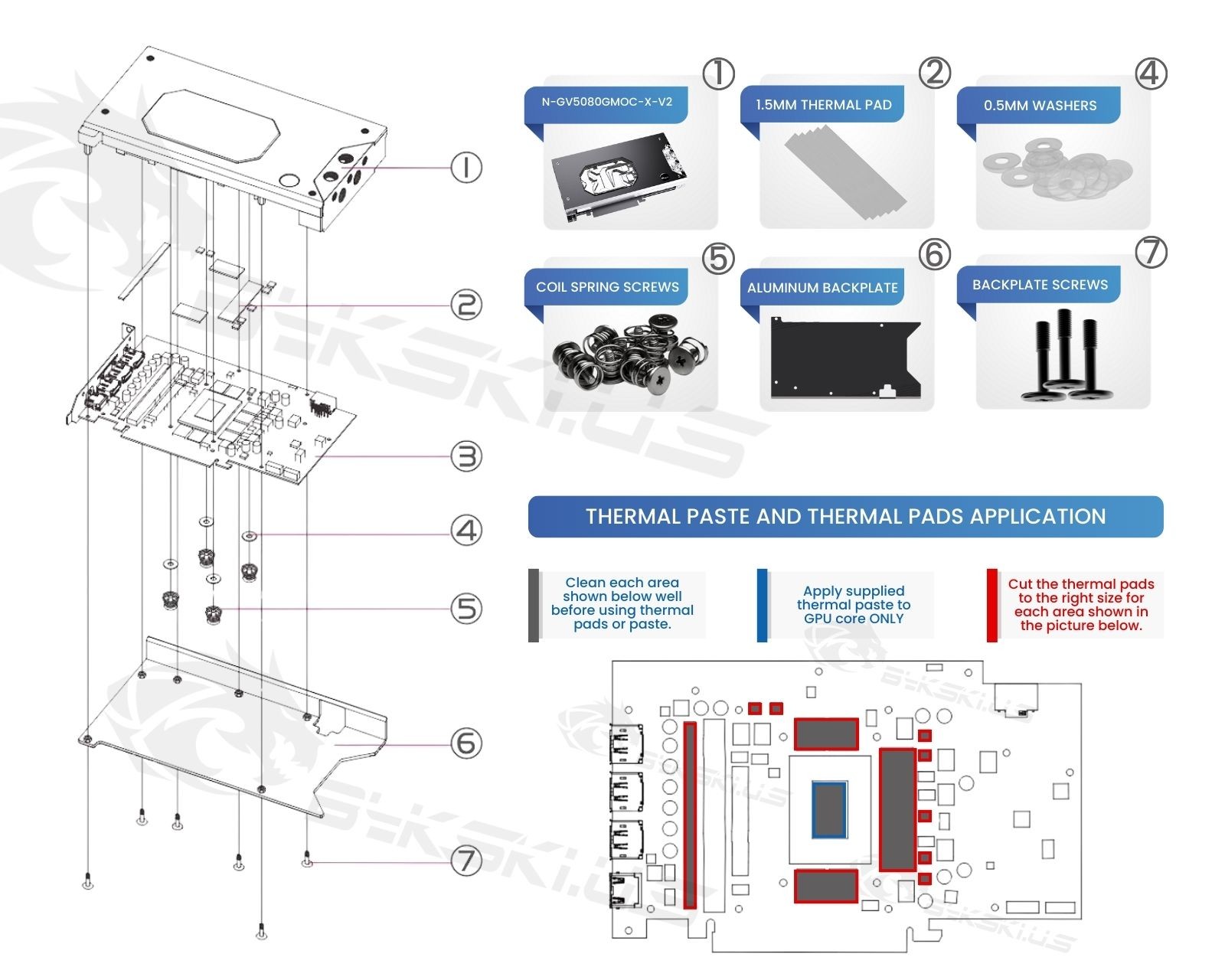 Bykski GPU Waterblock For Gigabyte GeForce RTX 5080 Gaming OC 16G
