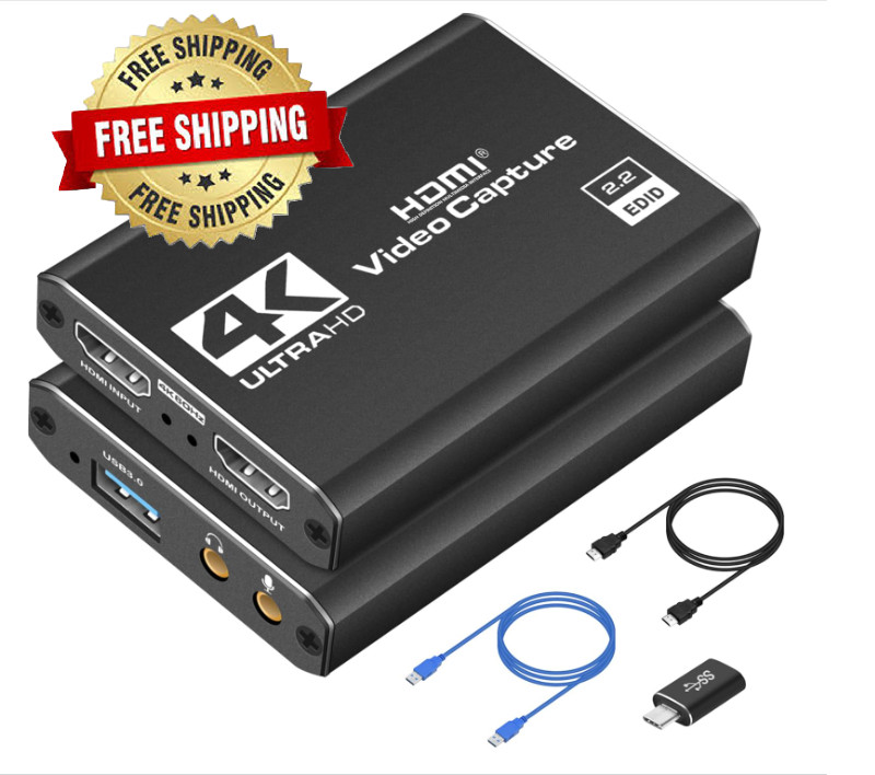 Tarjeta de captura HDMI 4K para transmisión Full HD 1080P 60FPS Fácil de usar US