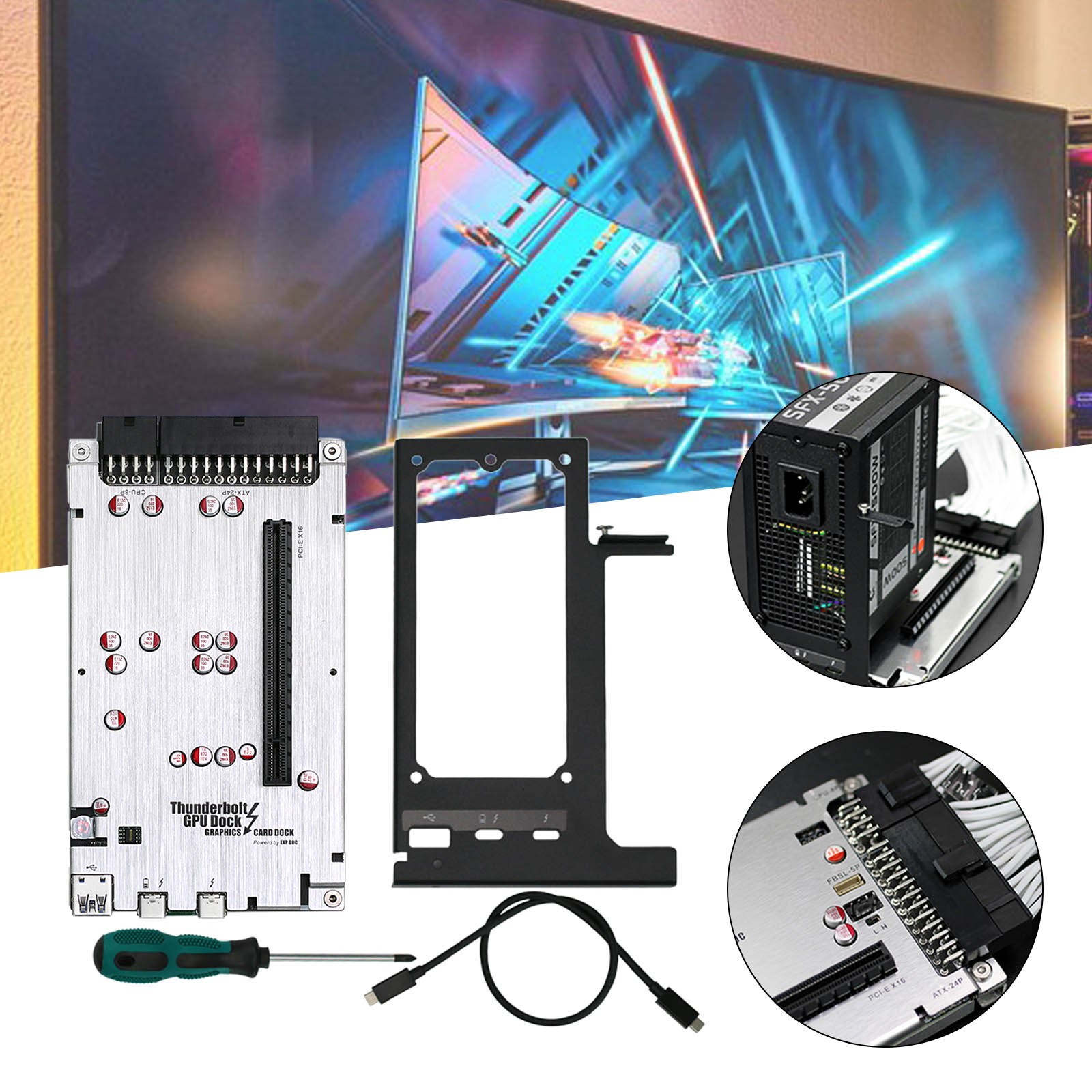 TH3P4G2 mini USB3.0 Graphics Card Extended Compatible Thunderbolt 3 4 #