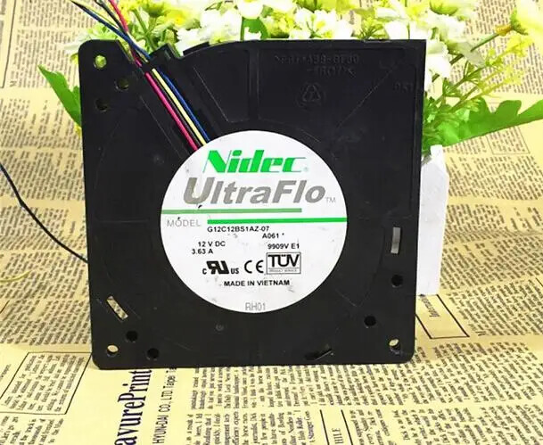 NIDEC G12C12BS1AZ-07 12V 3.63A 12 cm 120*120*32mm 4 wire turbocharging