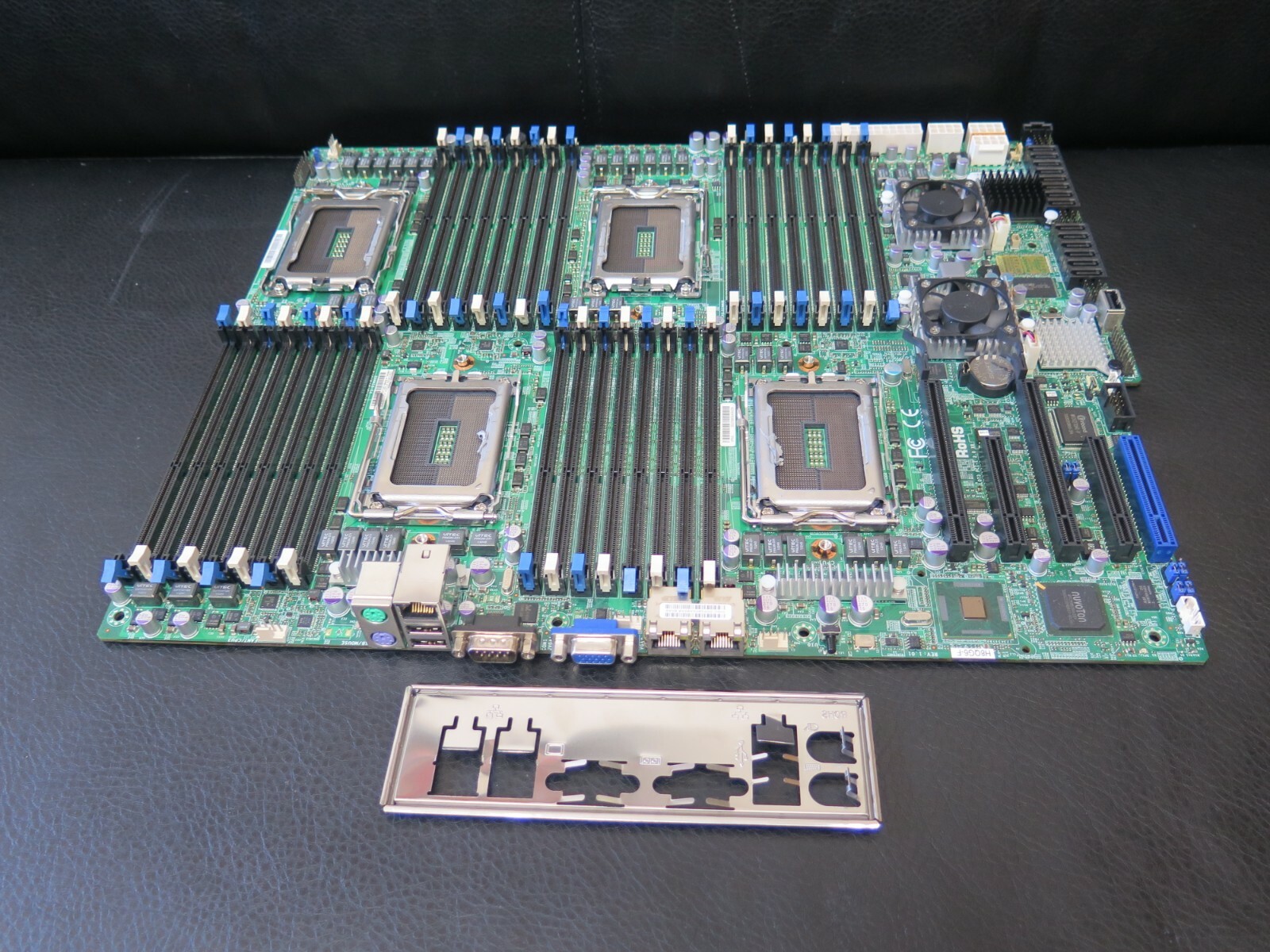 Supermicro H8QG6-F Quad Socket G34 Rev 1.01 MoBO w/ Heatsinks and I/O Plate