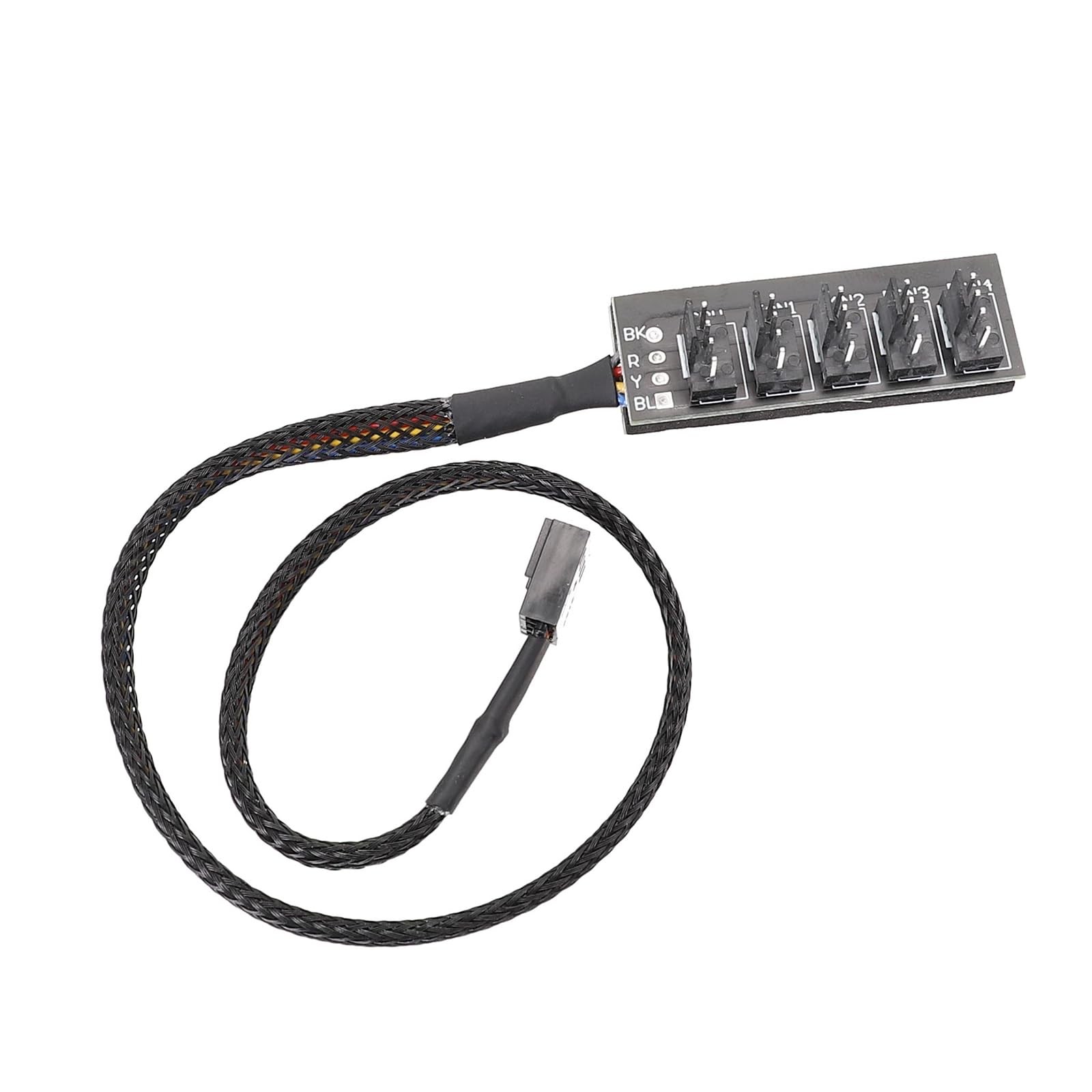 PWM Fan Hub, 4-Pin PWM PC Fan Hub Power Supply Cable 1 to 5 Way Splitter for …