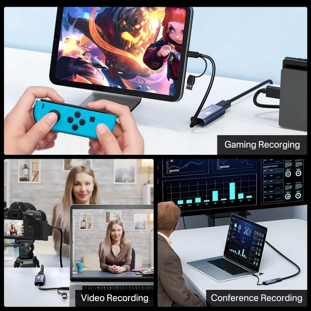 Acasis 4K 30Hz Video Capture Card 1080P 60FPS HDMI to USB Converter for PC Mac