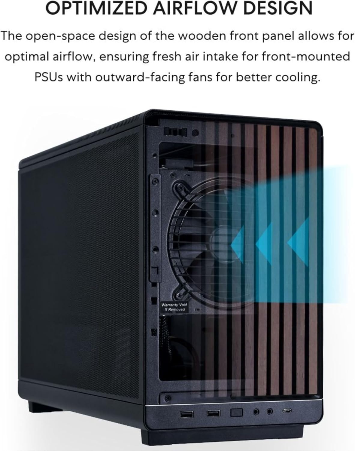 26.3L Micro Form Factor Case, Wood Front Panel