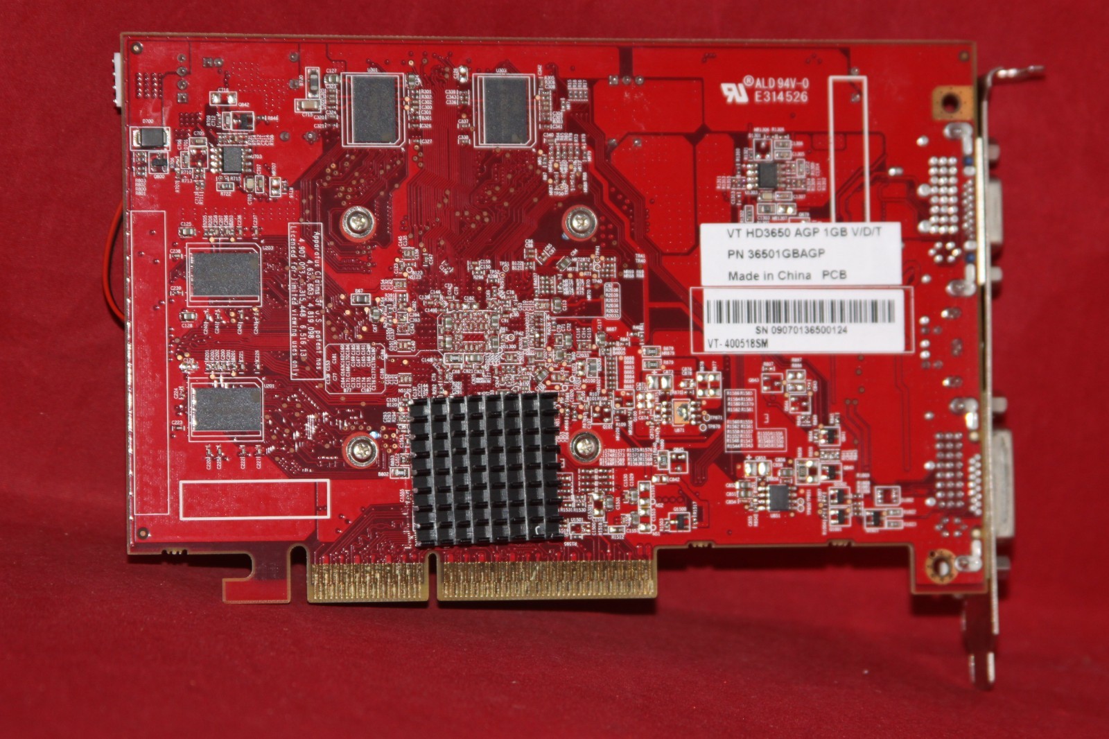 Visiontek ATI Radeon HD 3650, 1GB, AGP Graphics Card (36501GBAGP, VT-400518SM)