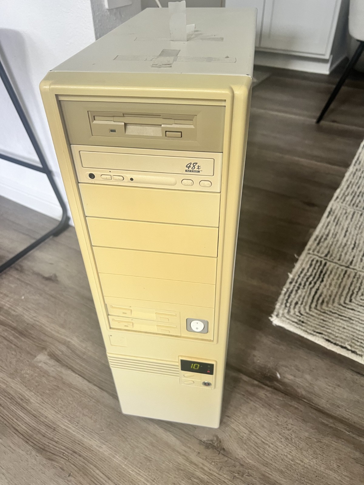 Vintage Desktop Custom Computer Tower W/Tekram P5MVP-B4 Motherboard Tape Drives