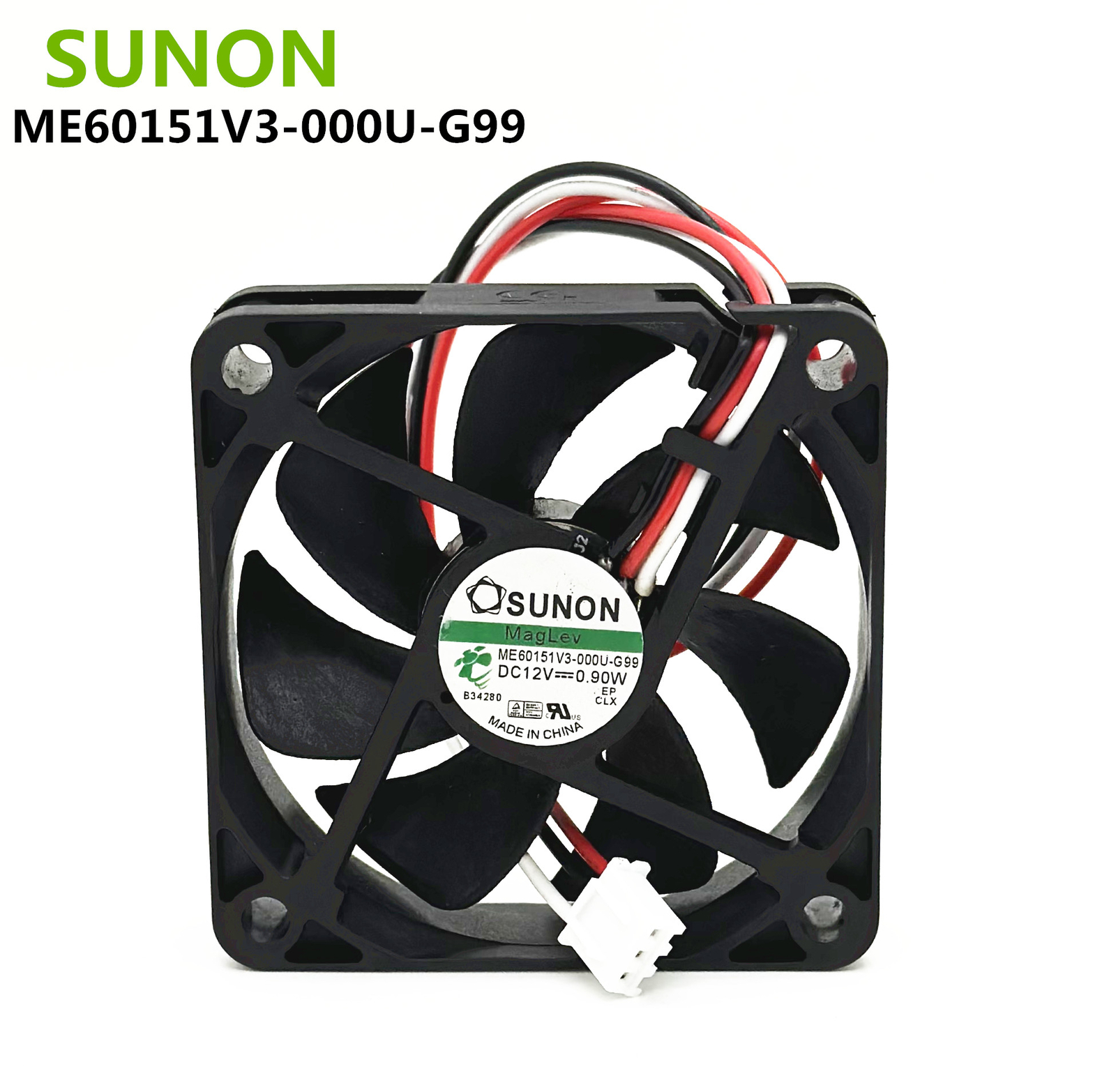 SUNON ME60151V3-000U-G99 12V 0.9W 3900 RPM 6015 6CM 3-pin Screen CPU Fan