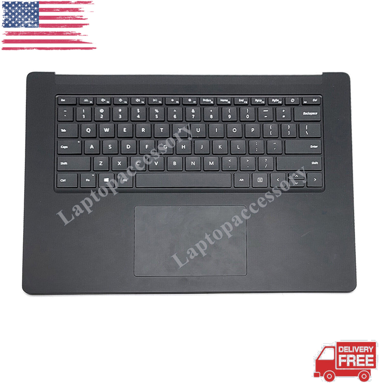 New For Microsoft Surface Laptop 4 1953 Palmrest US Keyboard Touchpad Black 15in