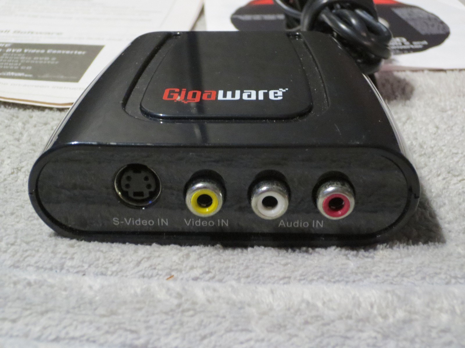 Gigaware VHS to DVD Video Converter Model 25-1141 USB Capture Device