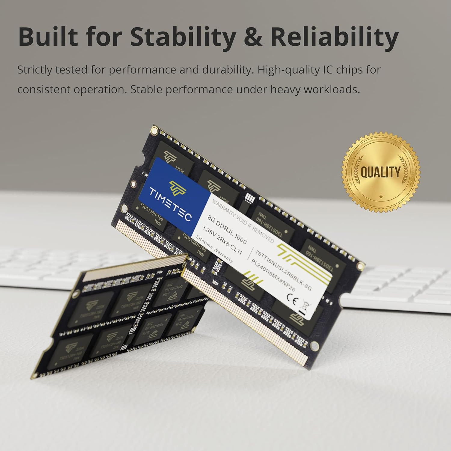 8GB DDR3L / DDR3 1600Mhz PC3L-12800 / PC3-12800 Non-Ecc Unbuffered