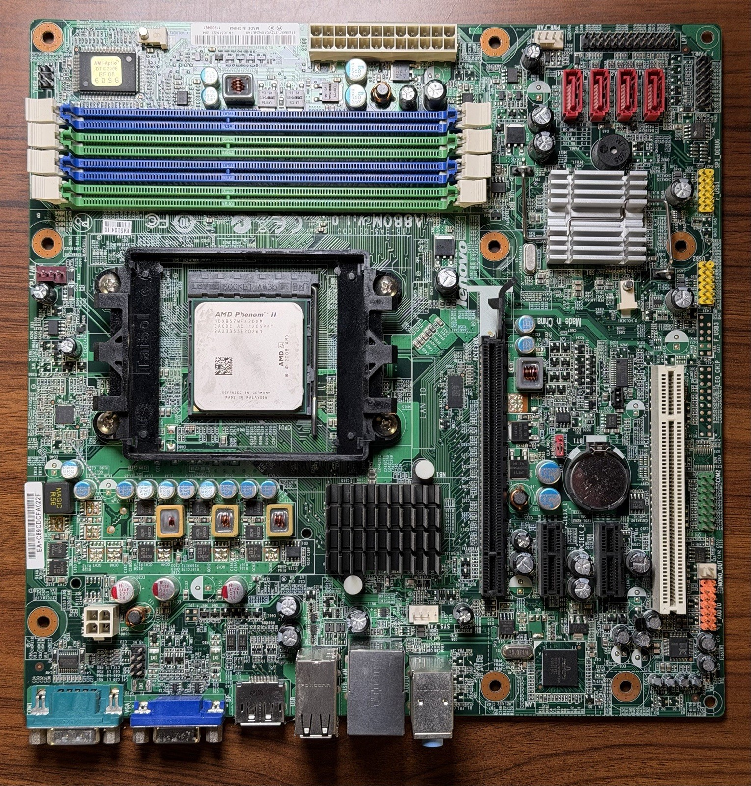 AMD Phenom II B57 3.2GHz & AMI-Aptio DT 2006 Motherboard + Heat Sink + 8GB RAM