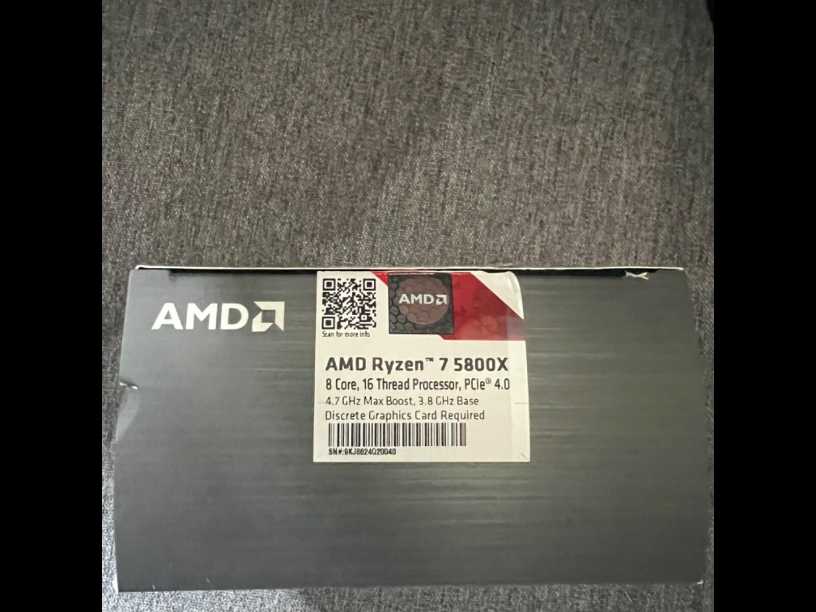 AMD Ryzen 7 5800X Processor (4.7GHz, 8 Cores, Socket AM4) Box – 100-100000063WOF