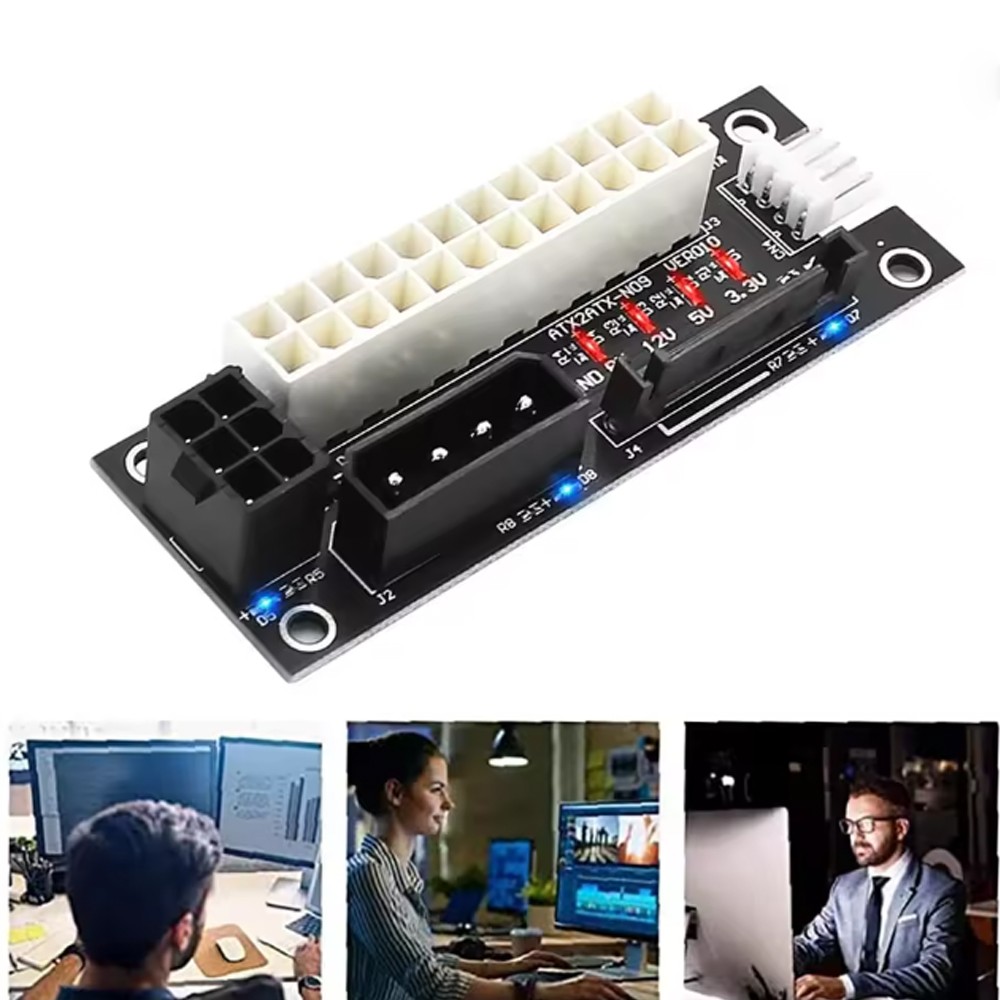 ADD2PSU 4 in 1 Molex 4Pin/SATA/ATX 6Pin/4Pin PSU Multiple Power Supply Adapter