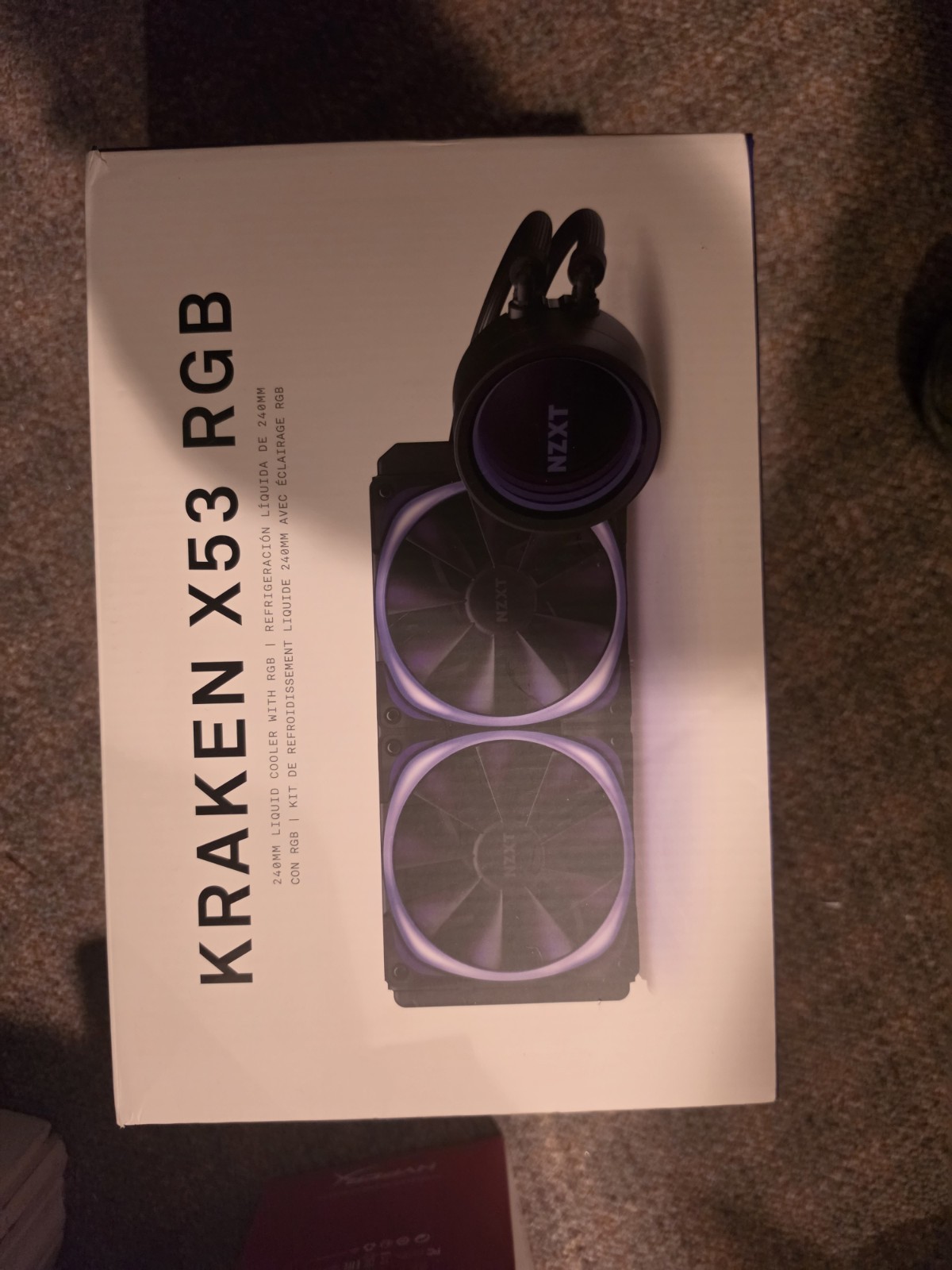 NZXT Kraken X53 RGB 240mm AIO Liquid CPU Cooler RGB Black for Intel/AMD