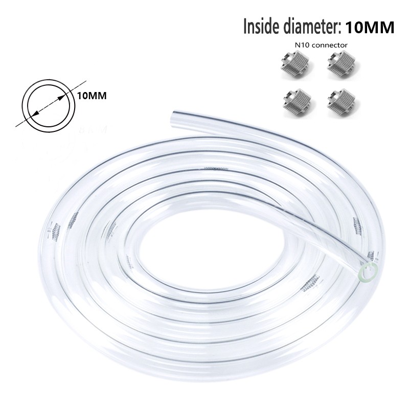 Metal Quick Connect Water Cooling Hose Fitting 8mm 10mm Copper Compatible DIY