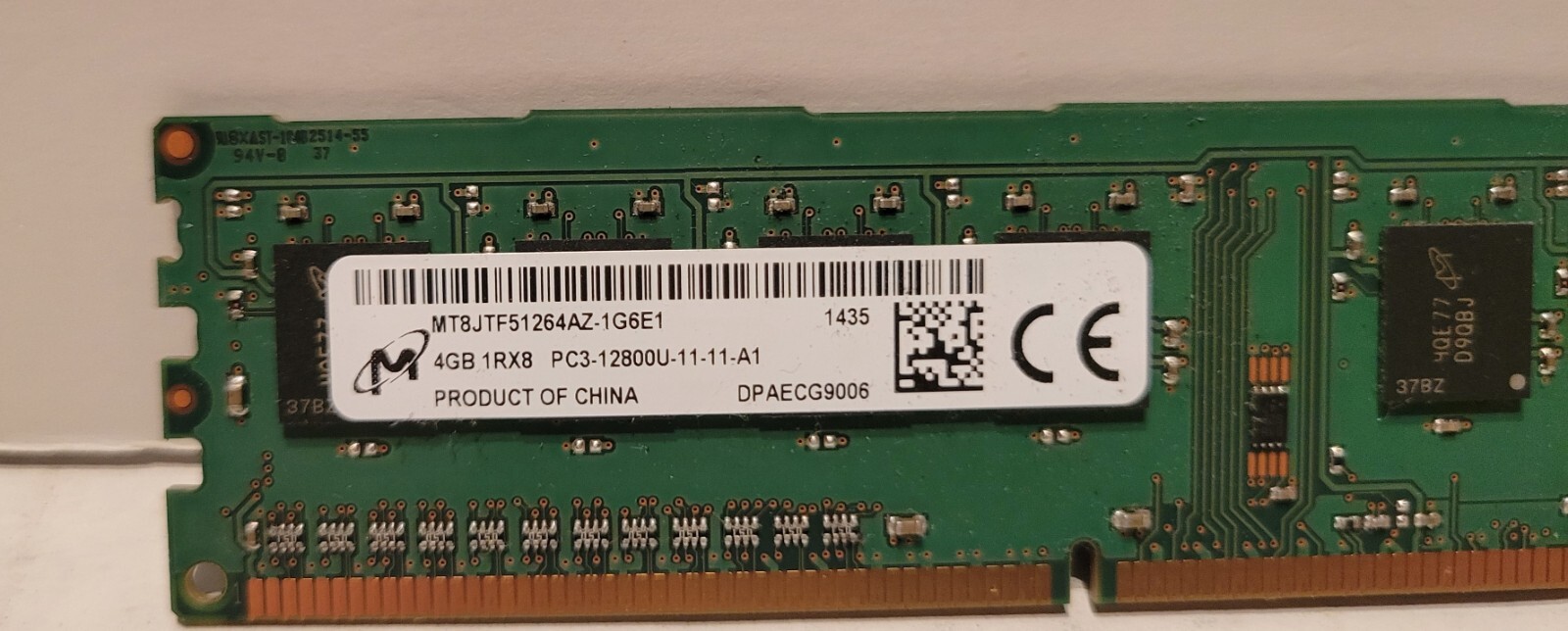 Micron 4GB PC3-12800 (DDR3-1600) Memory – MT8JTF51264AZ-1G6E1
